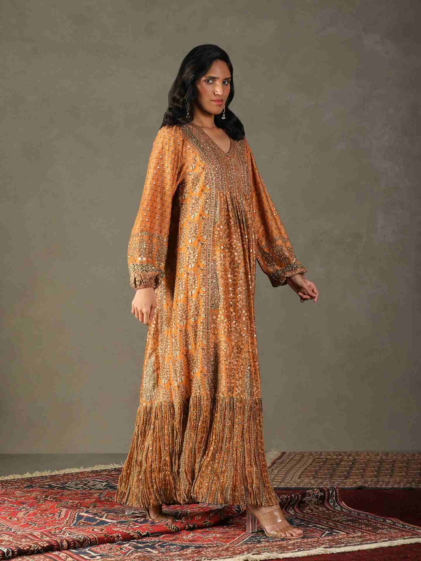 Topaz Yellow & Khaki Keya Dress
