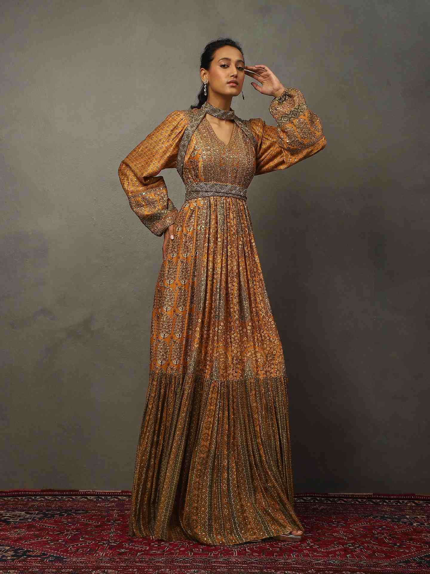 Rust Keya Dress