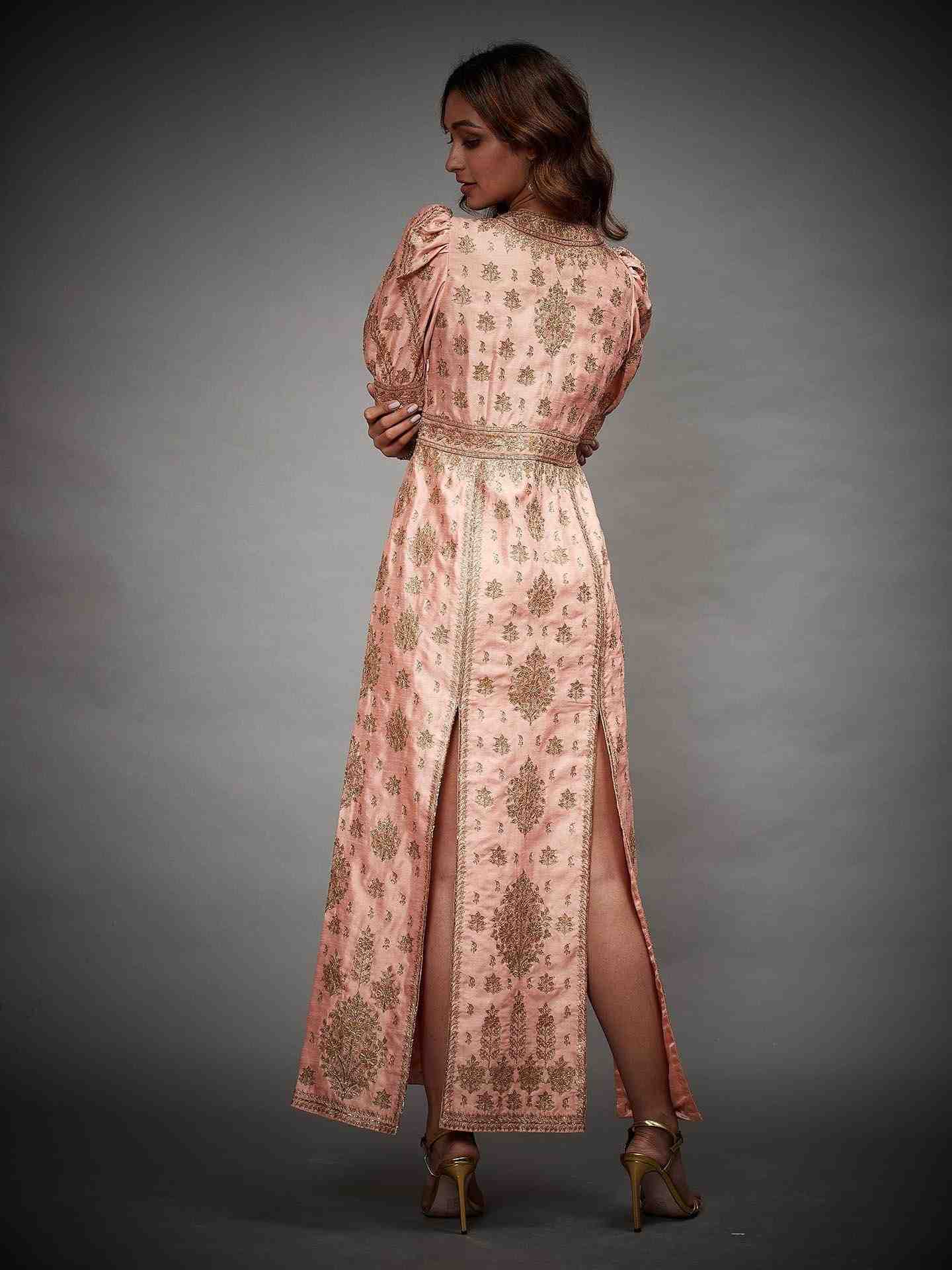 Peach & Gold Satnam Dress