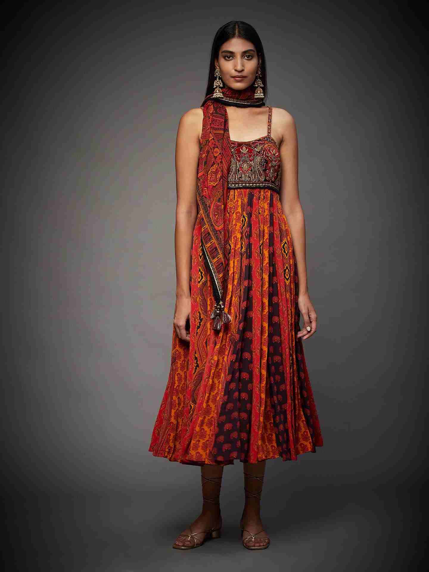 Black & Multi Harvana Dress