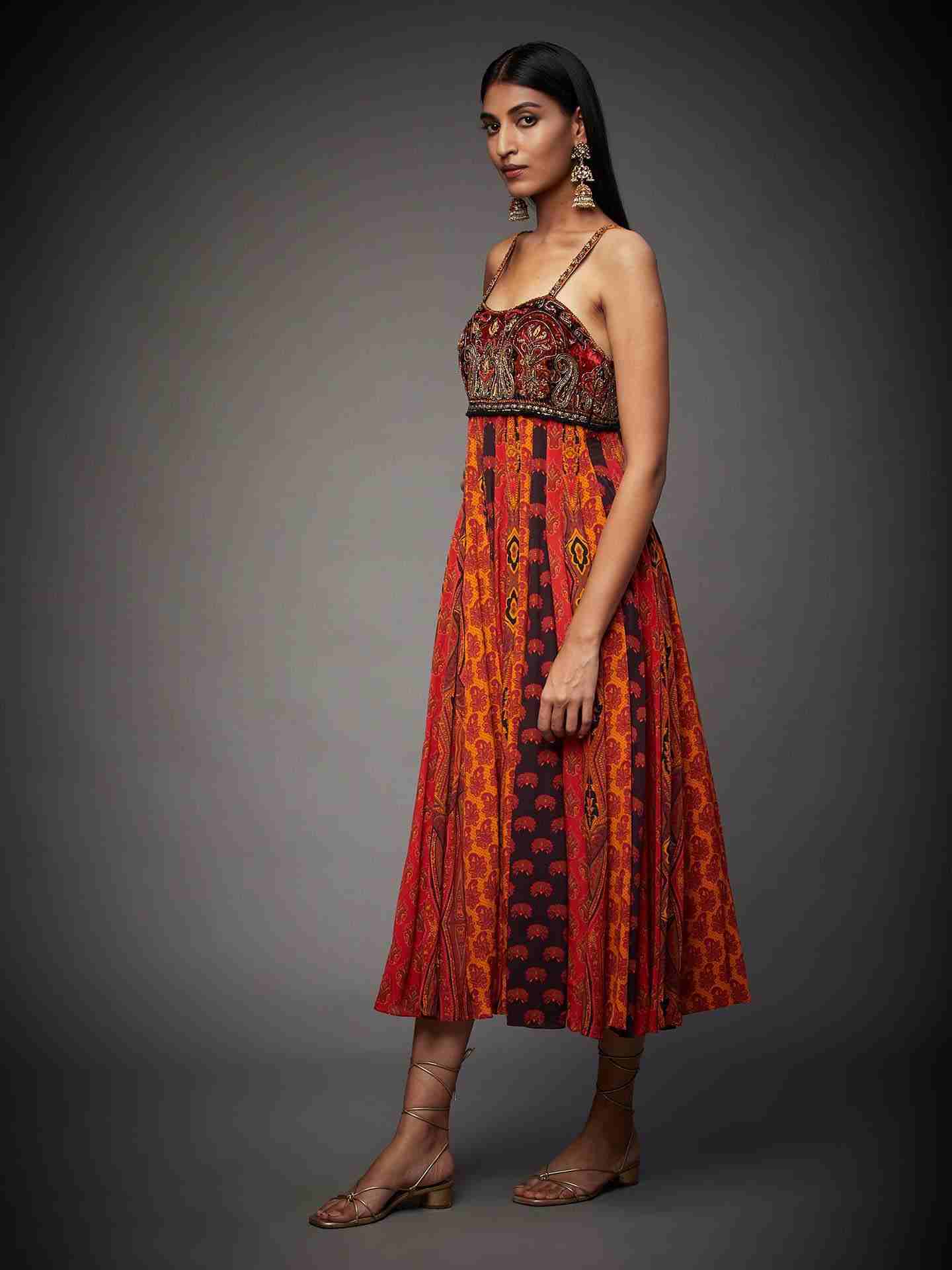 Black & Multi Harvana Dress