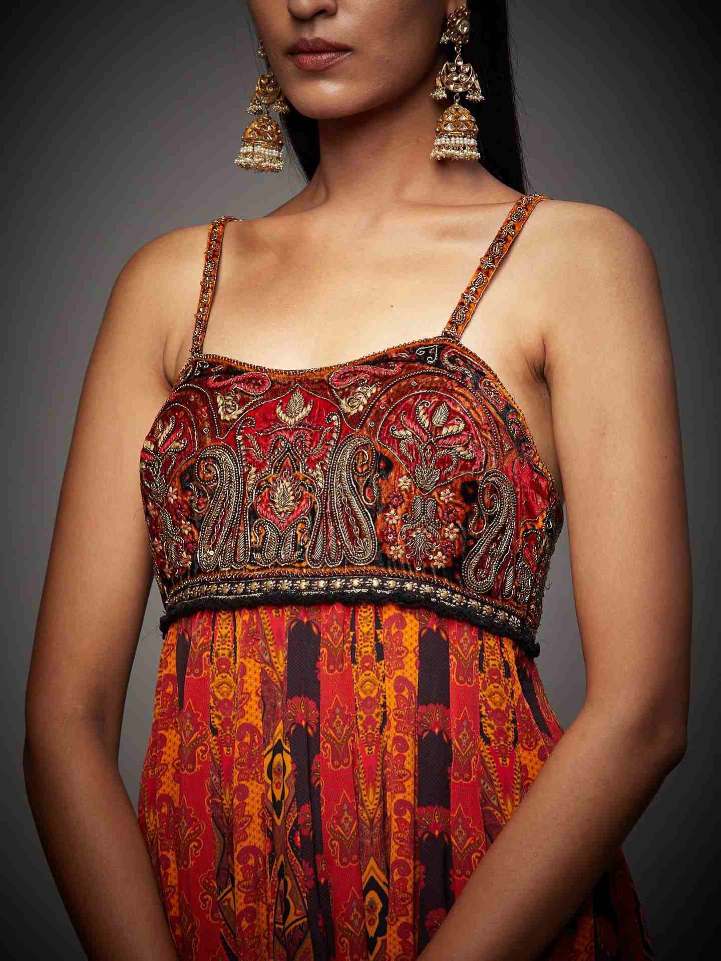 Black & Multi Harvana Dress