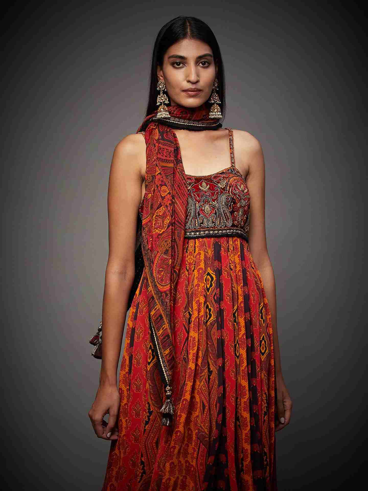 Black & Multi Harvana Dress