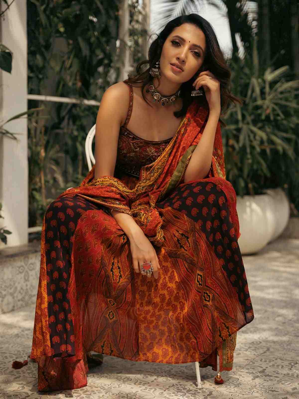 Black & Multi Harvana Dress