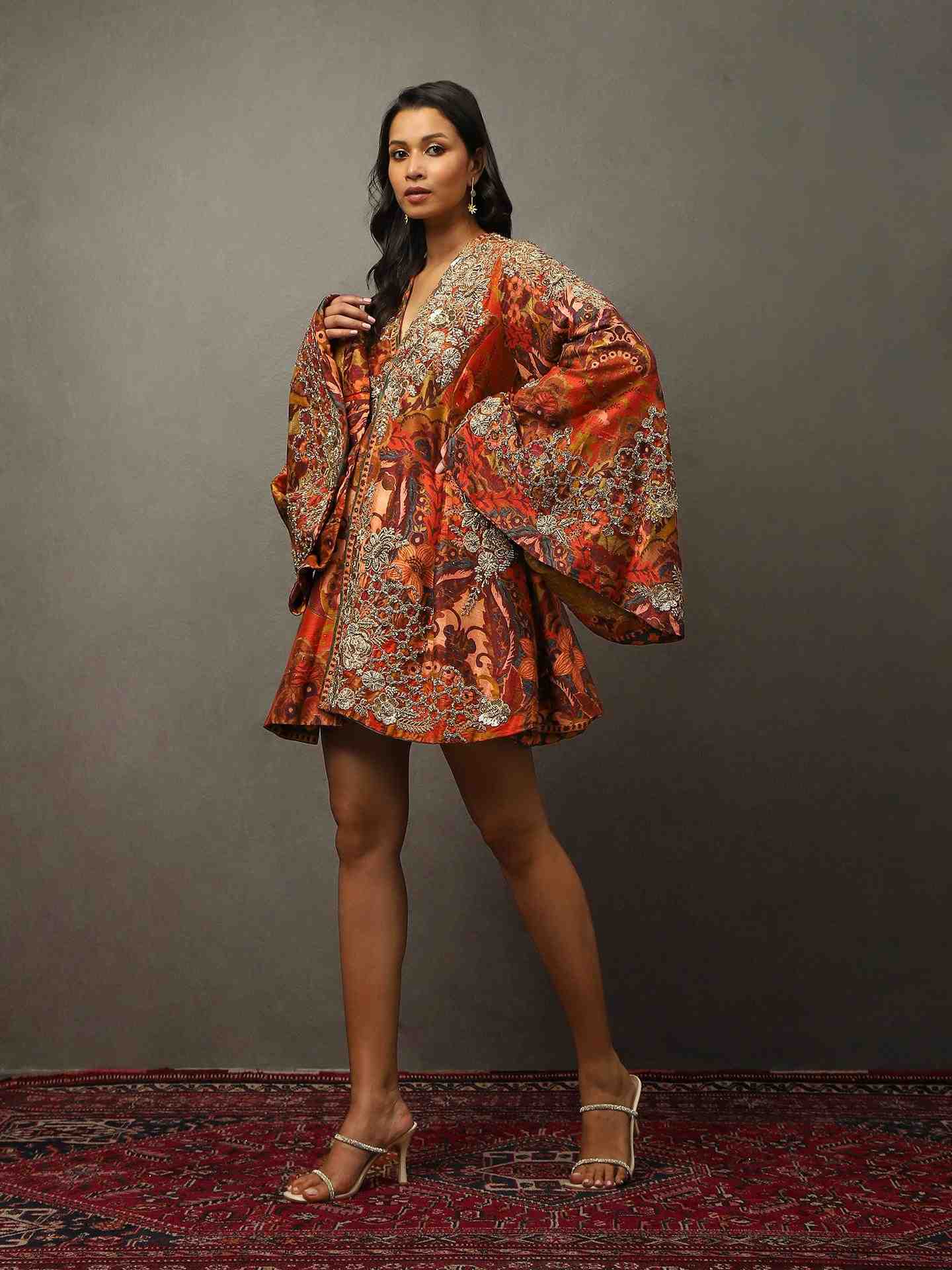Rust & Multi Mandala Dress