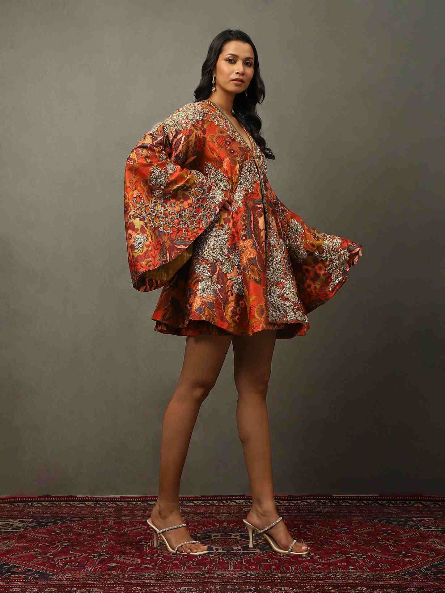 Rust & Multi Mandala Dress