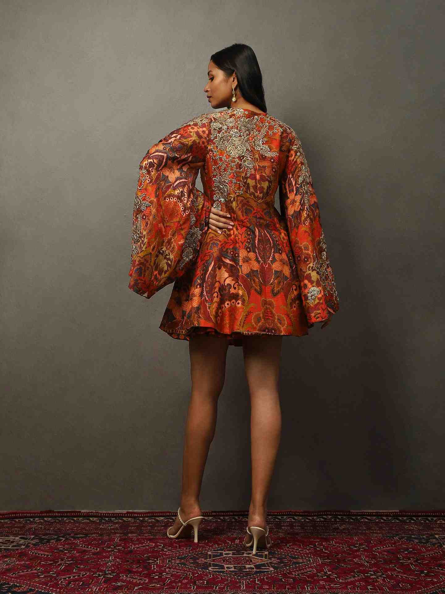 Rust & Multi Mandala Dress