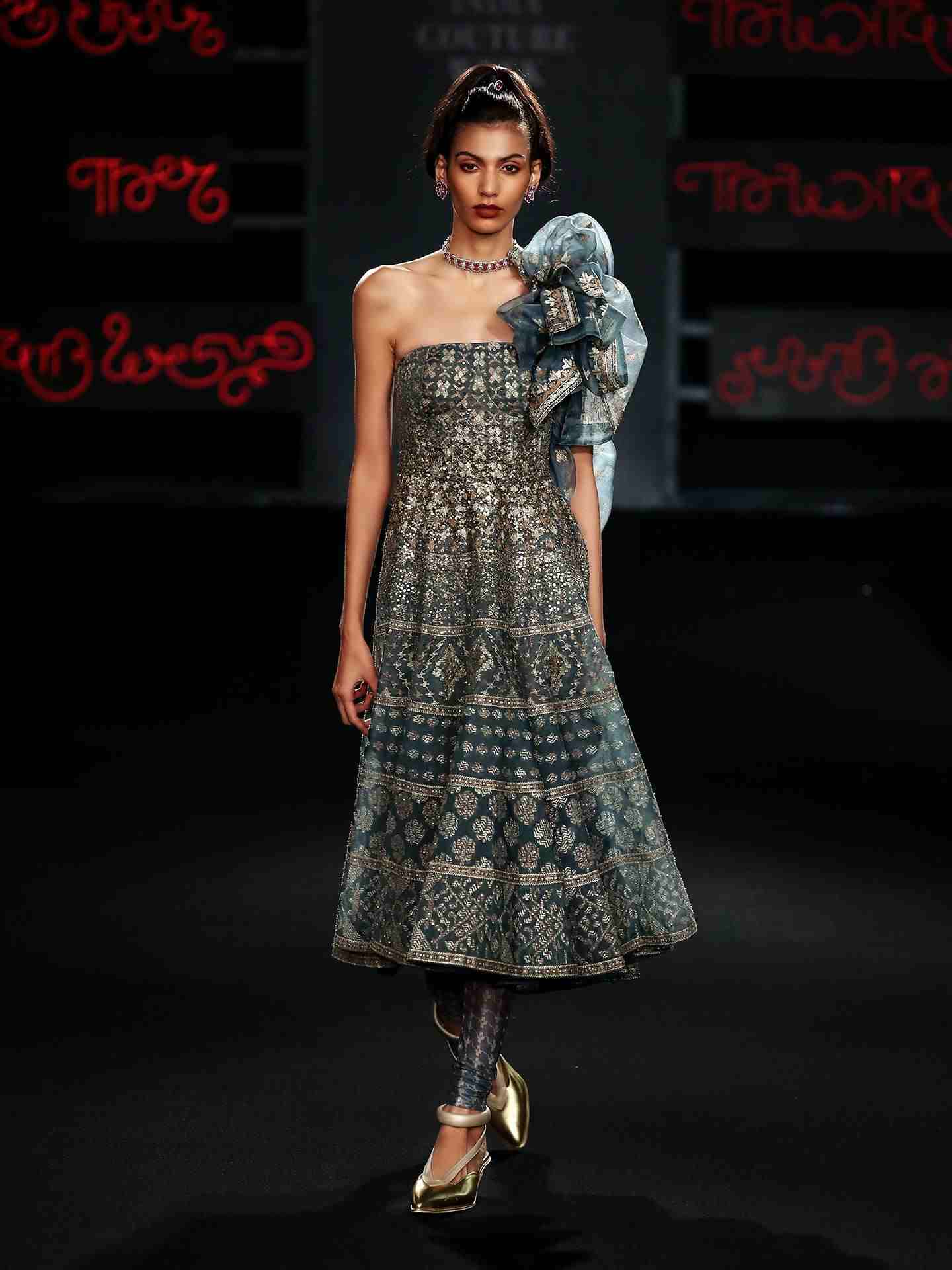 Powder Blue Jamdani Dress