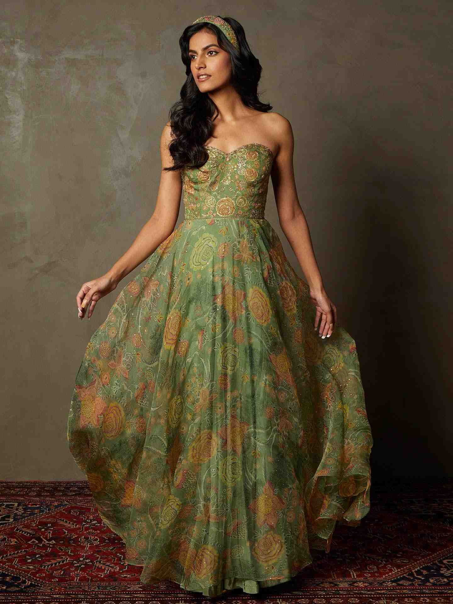 Sap Green Janet Gown