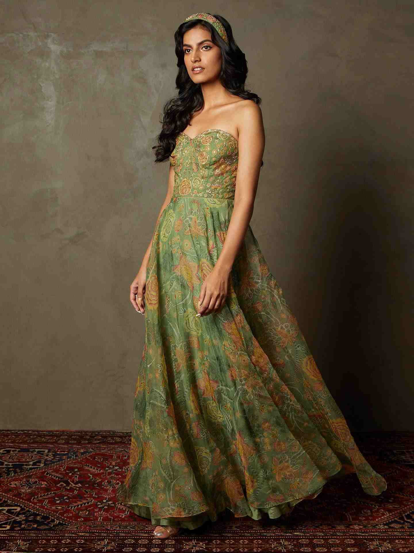 Sap Green Janet Gown