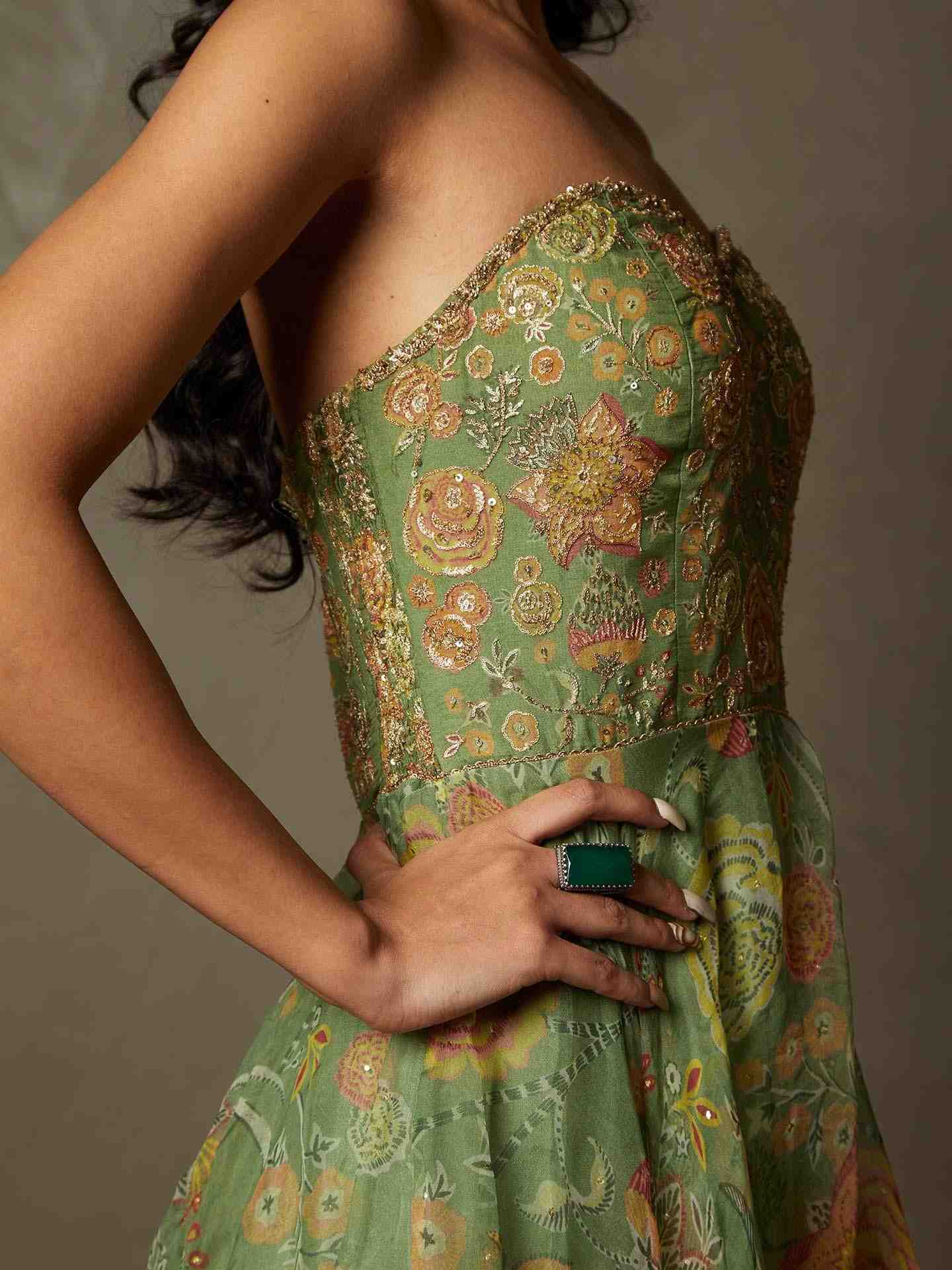 Sap Green Janet Gown