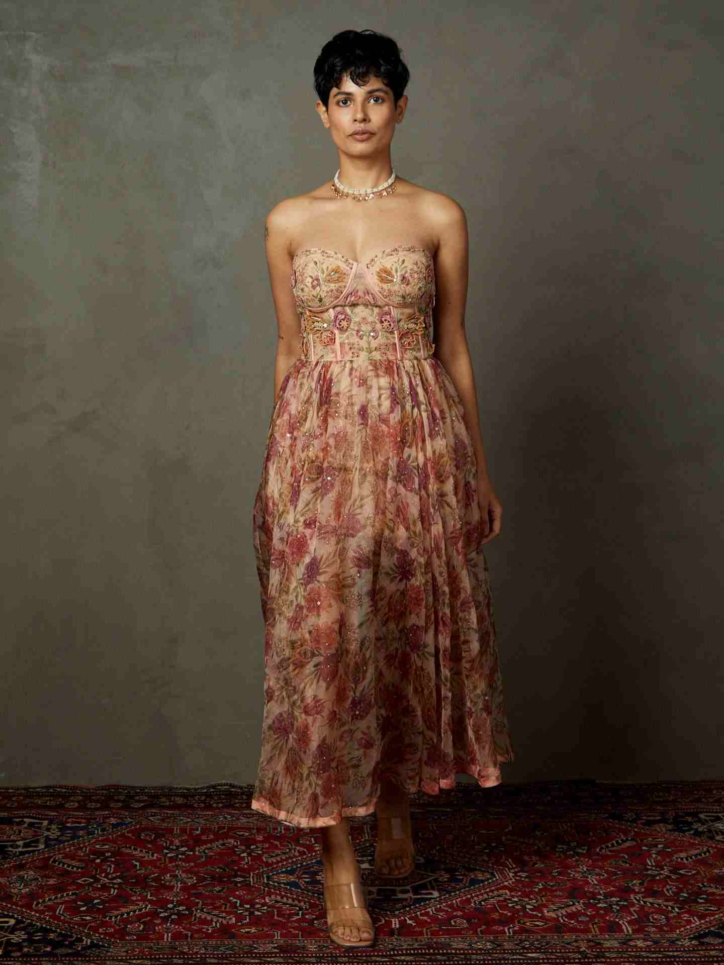 Old Rose Dahlia Dress