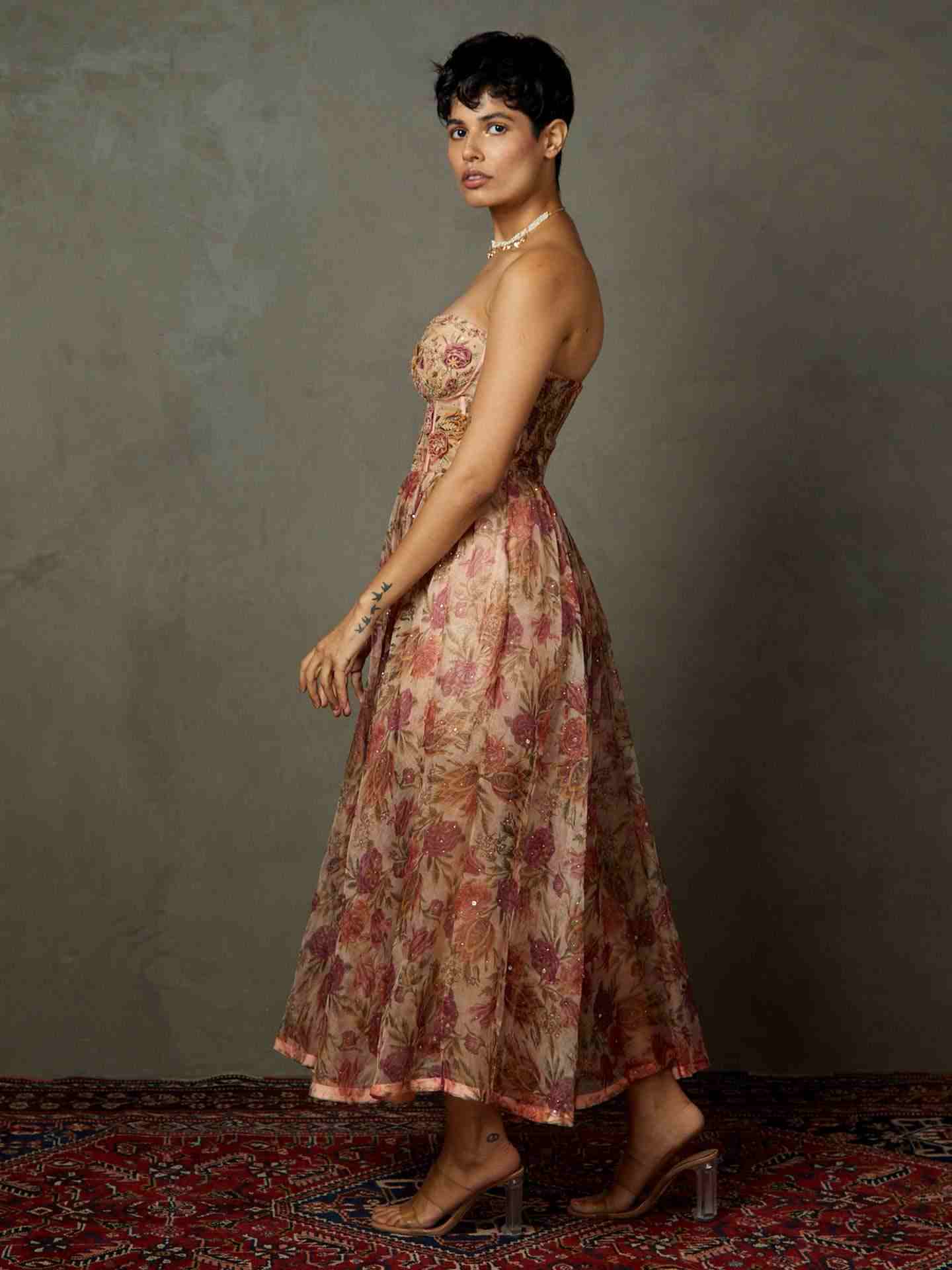 Old Rose Dahlia Dress