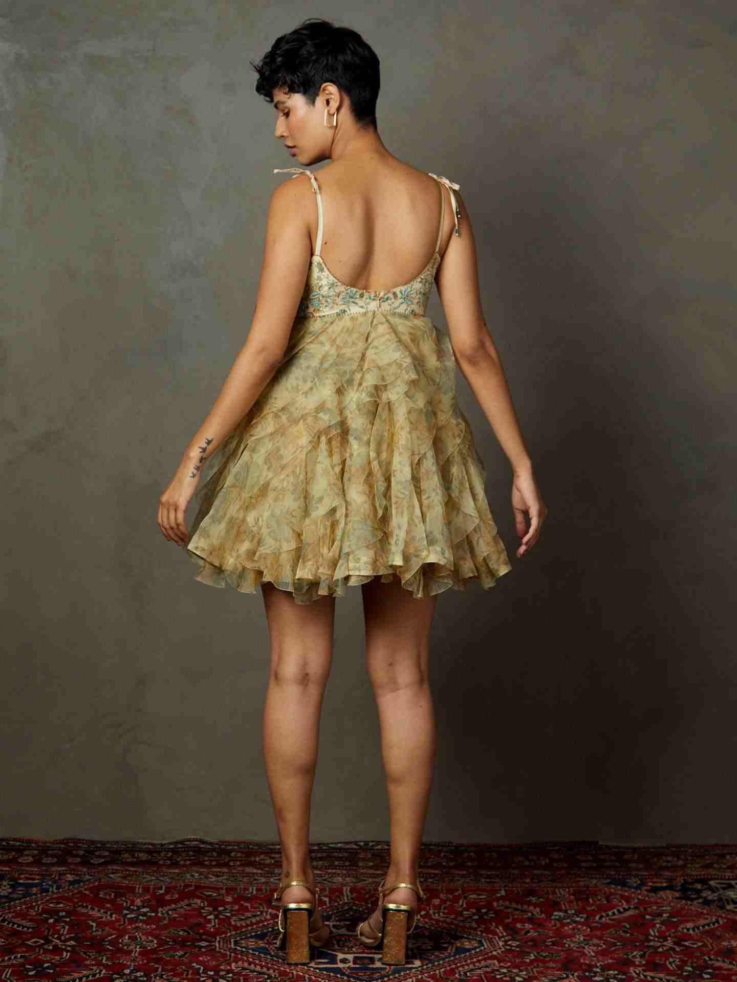 Light Beige & Multi Aria Dress