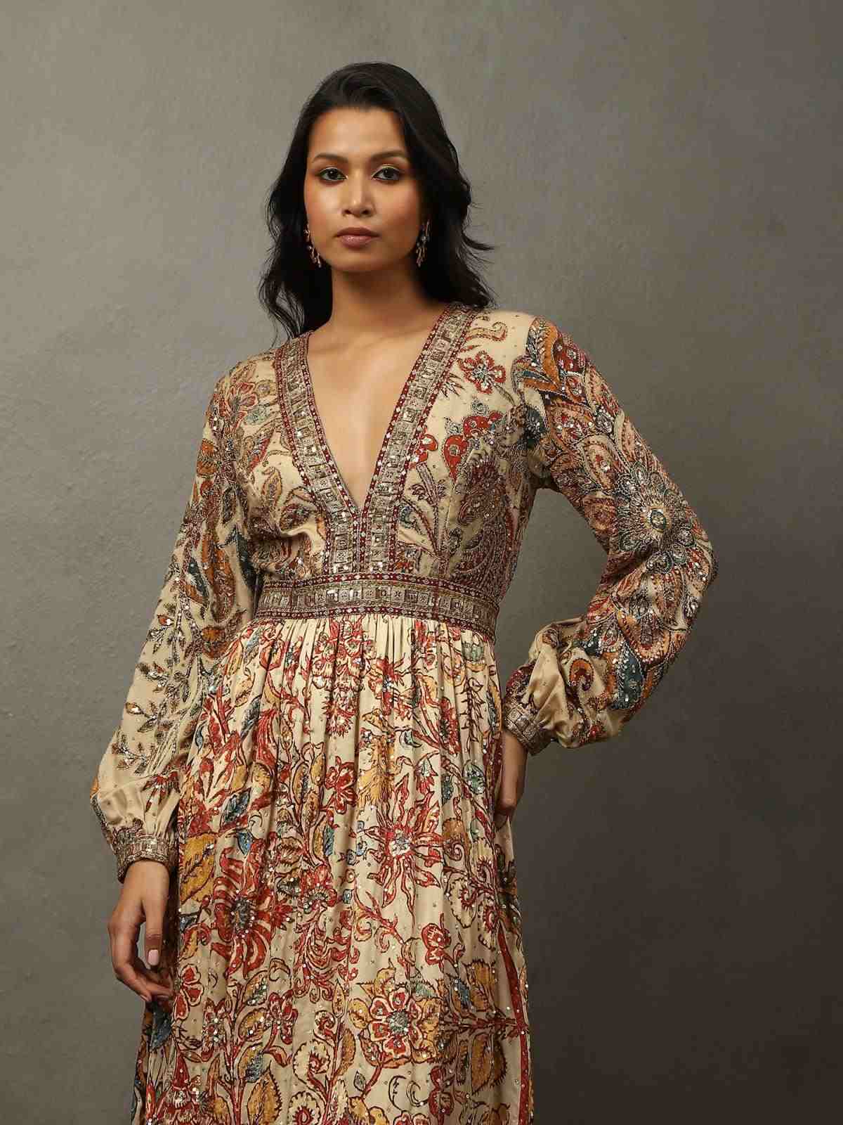 Beige Parikrama Dress