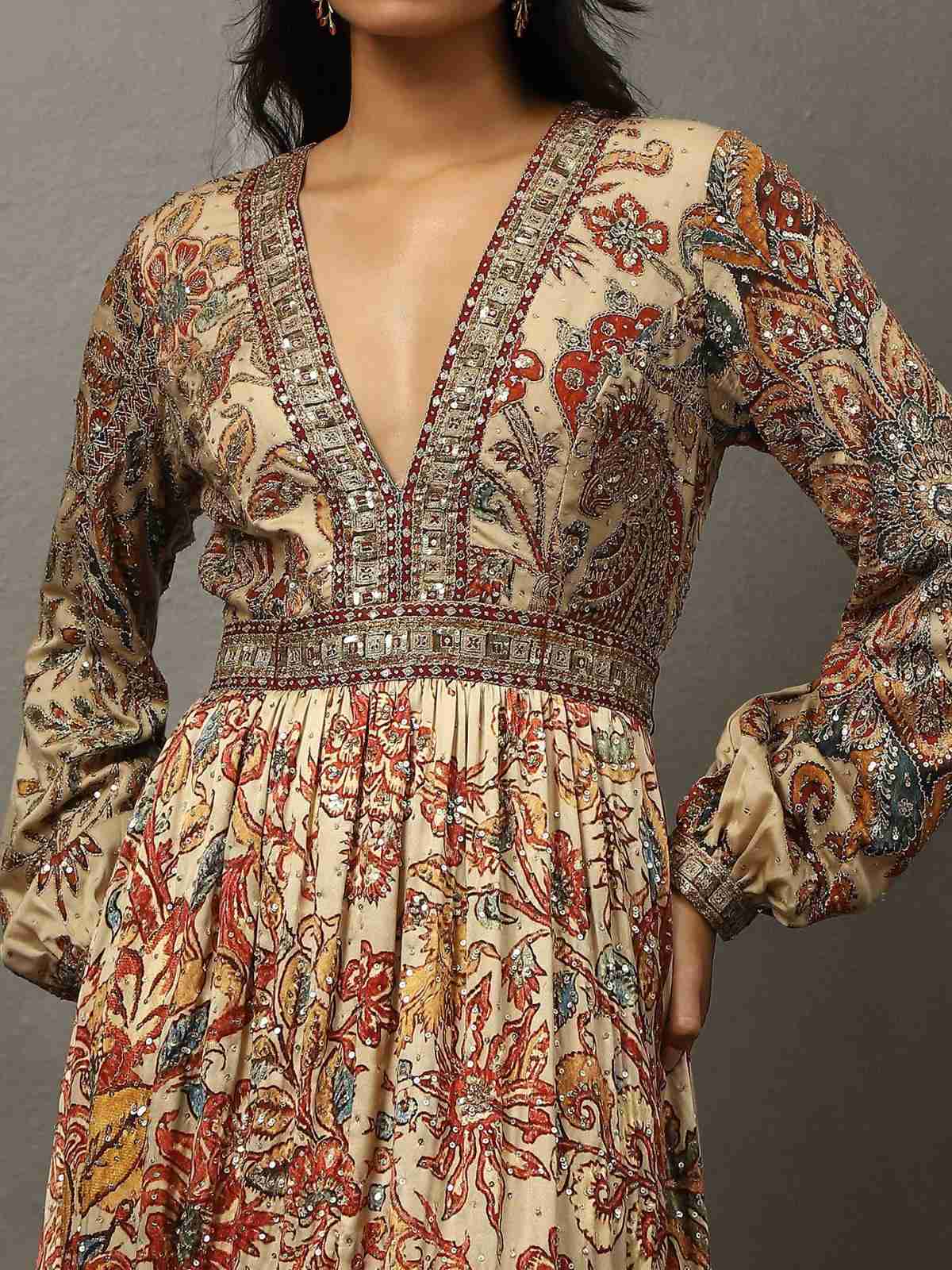 Beige Parikrama Dress
