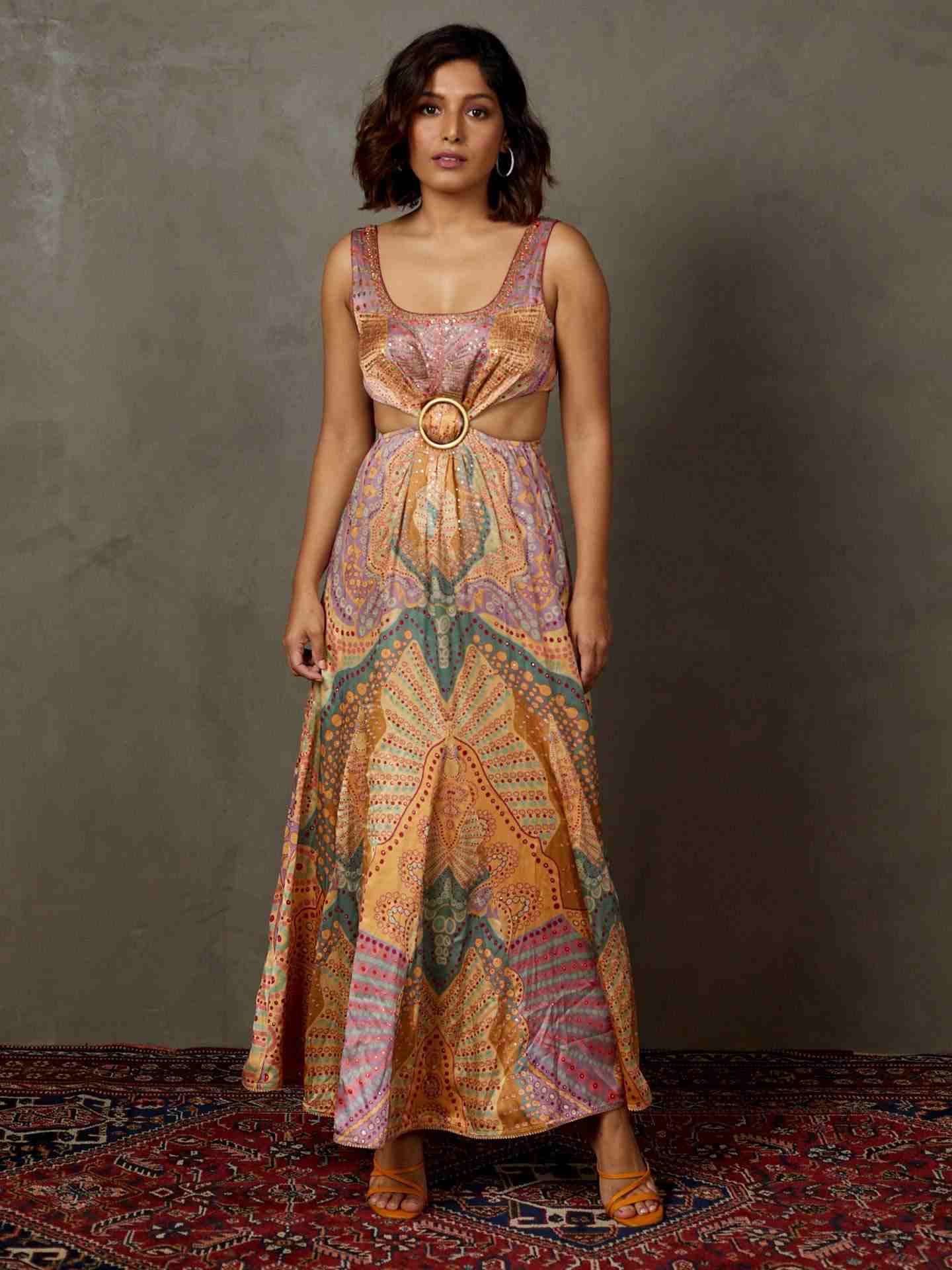 Mauve & Multi Petunia Dress