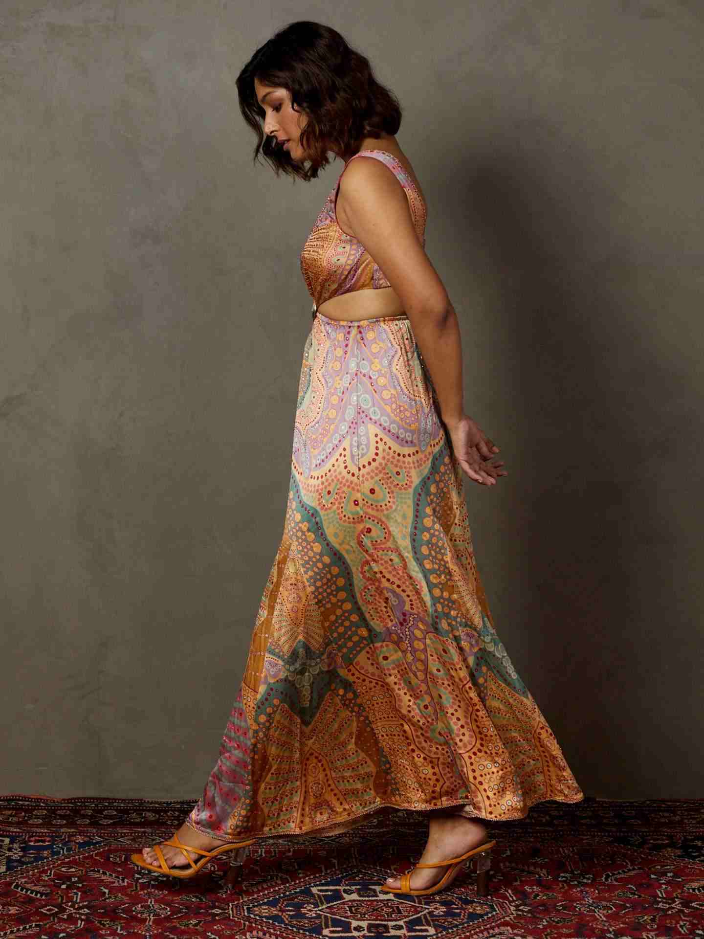 Mauve & Multi Petunia Dress