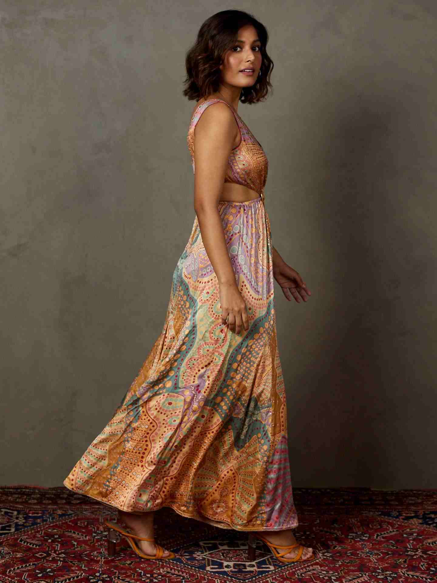 Mauve & Multi Petunia Dress