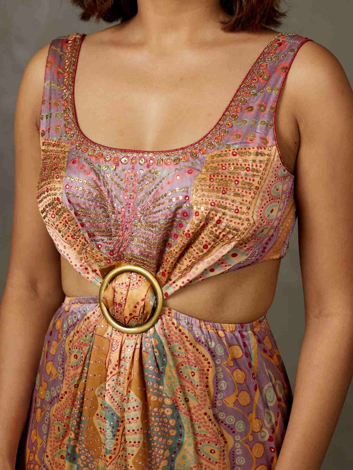 Mauve & Multi Petunia Dress