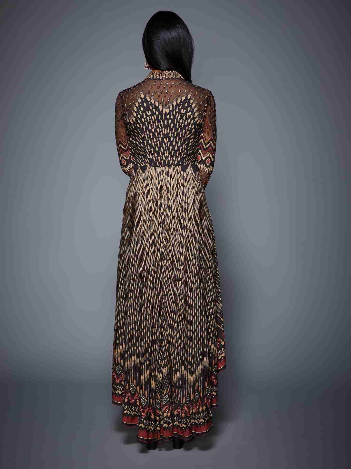 Charcoal & Beige Kuru Dress