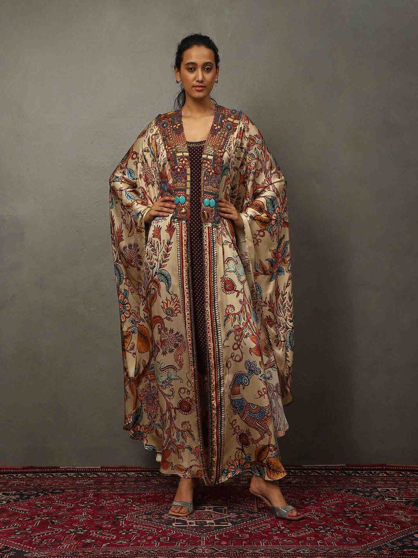 Beige & Black Parikrama Dress