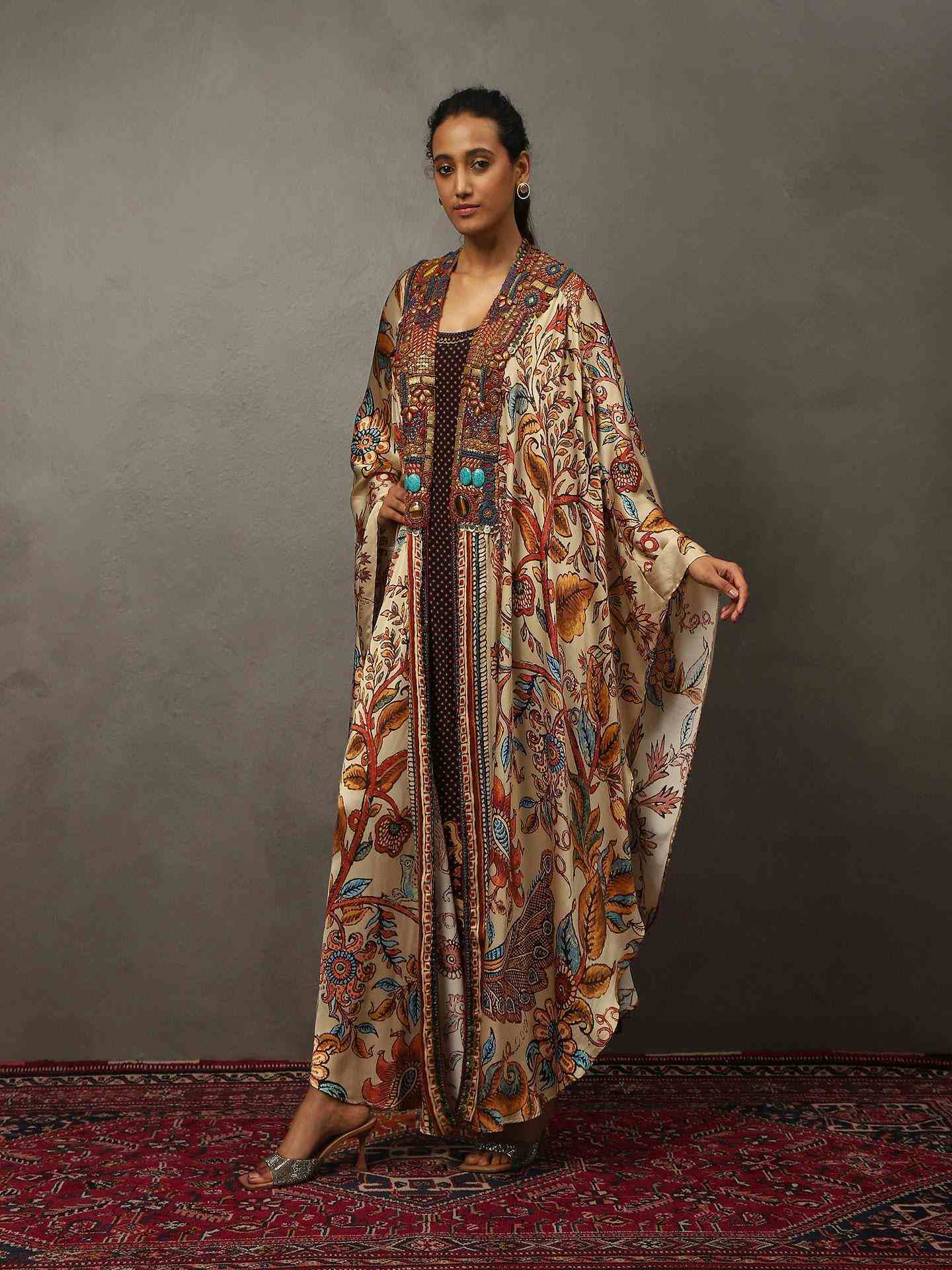 Beige & Black Parikrama Dress