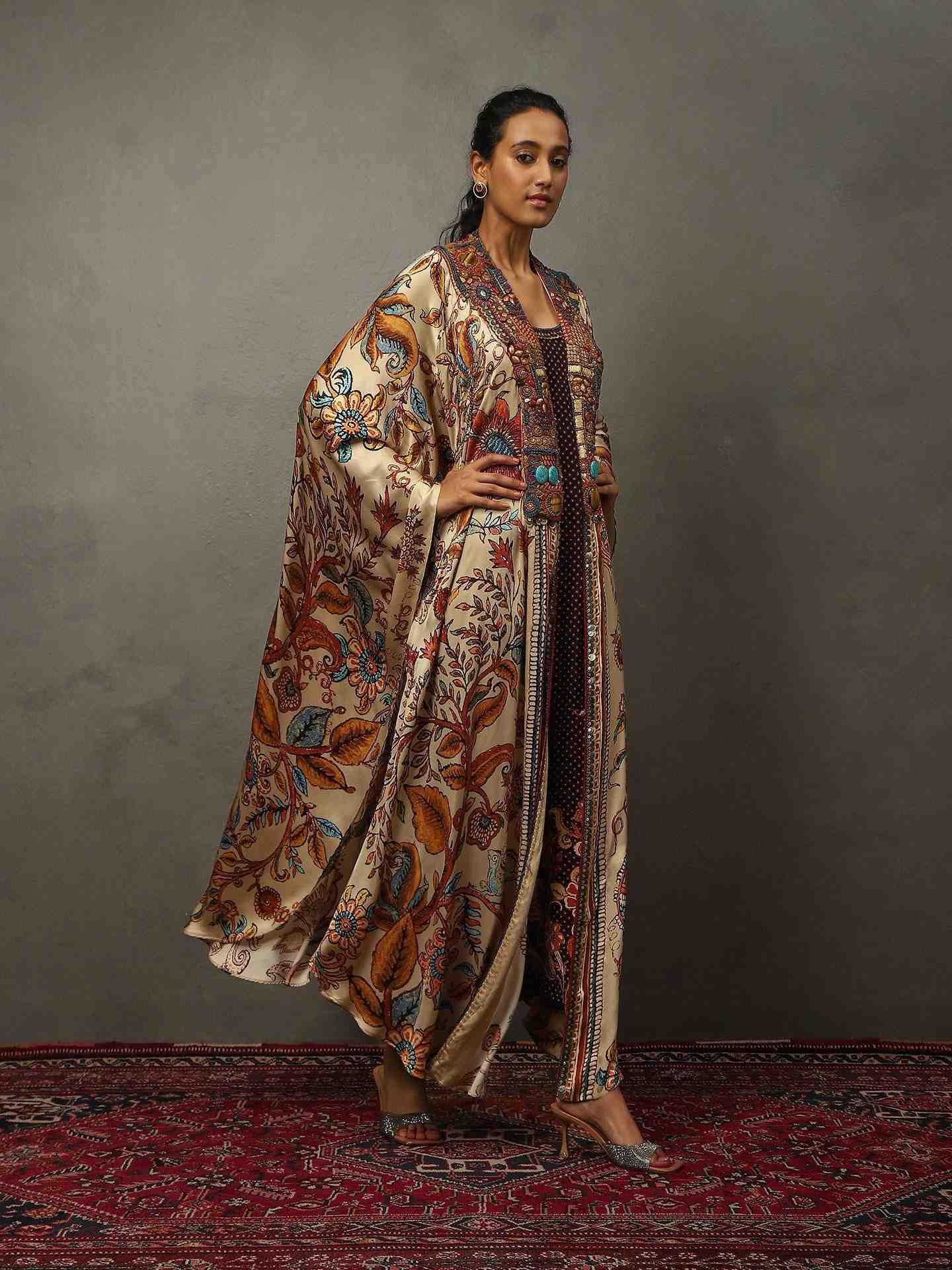 Beige & Black Parikrama Dress