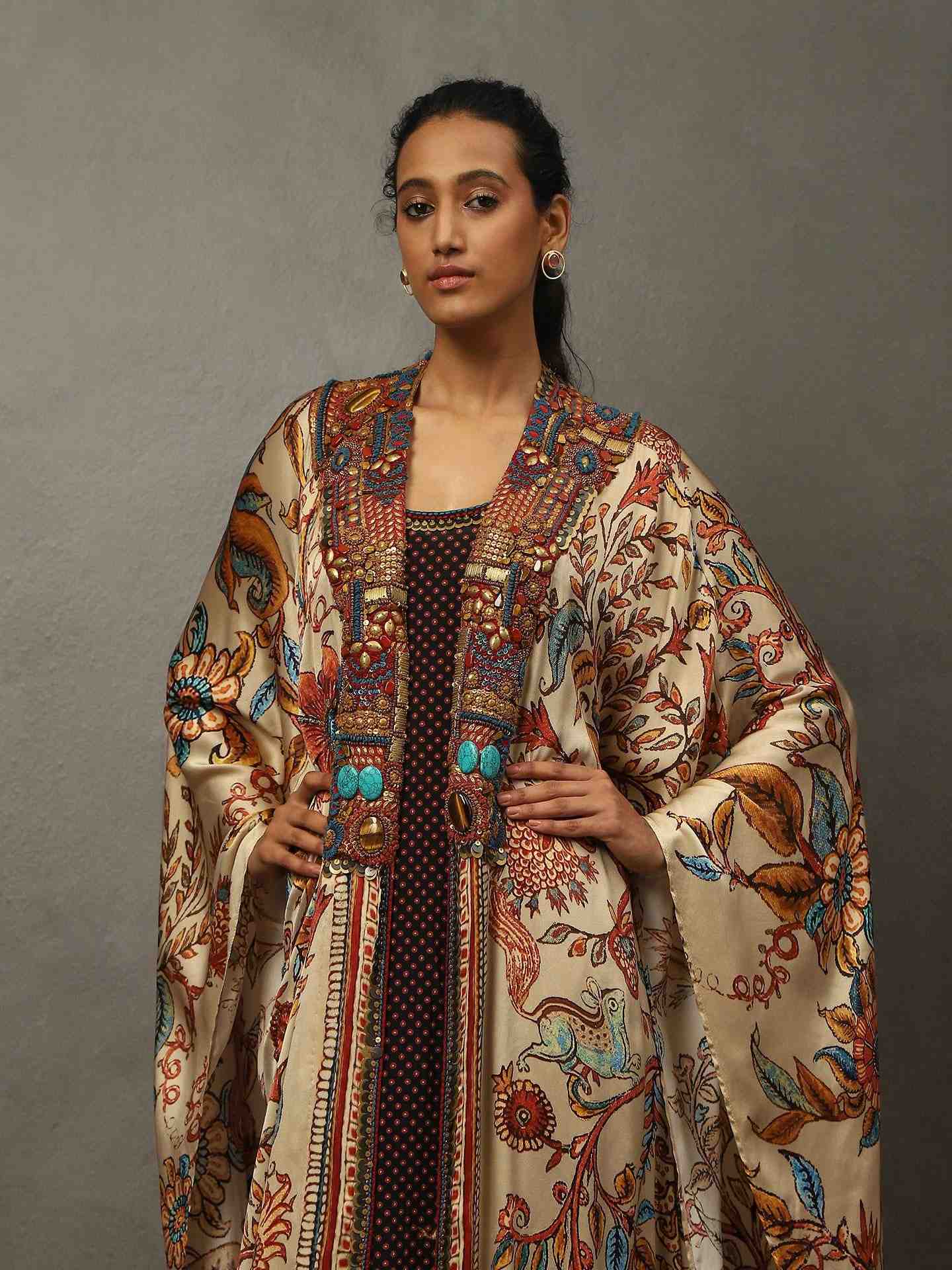 Beige & Black Parikrama Dress