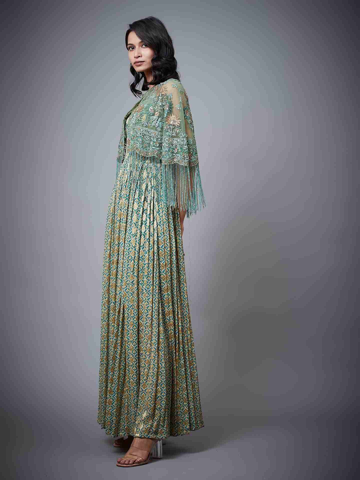 Emerald & Gold Satnam Dress