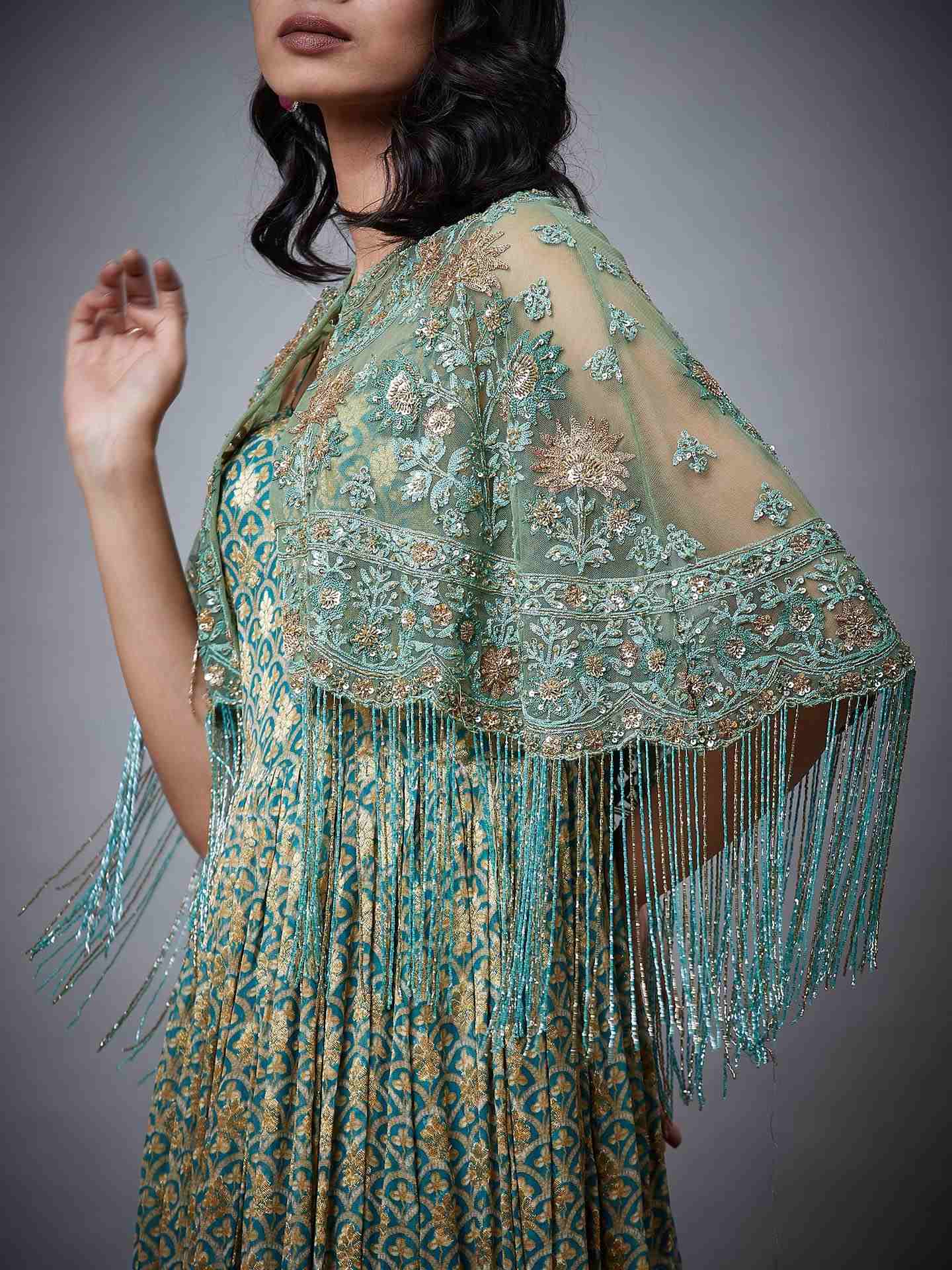 Emerald & Gold Satnam Dress