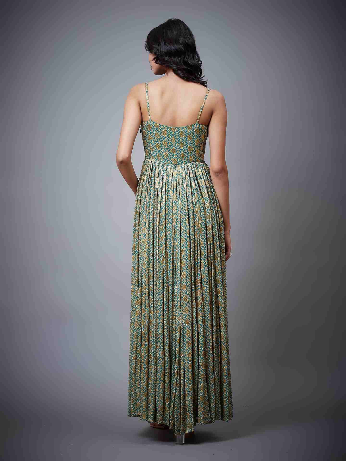 Emerald & Gold Satnam Dress