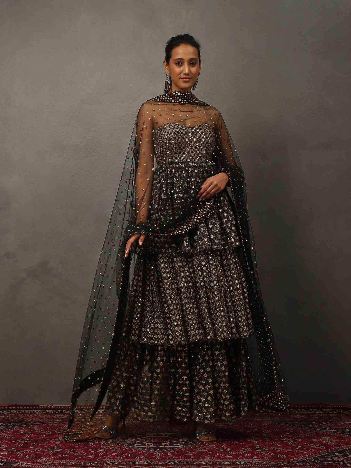 Black Bindiya Gown