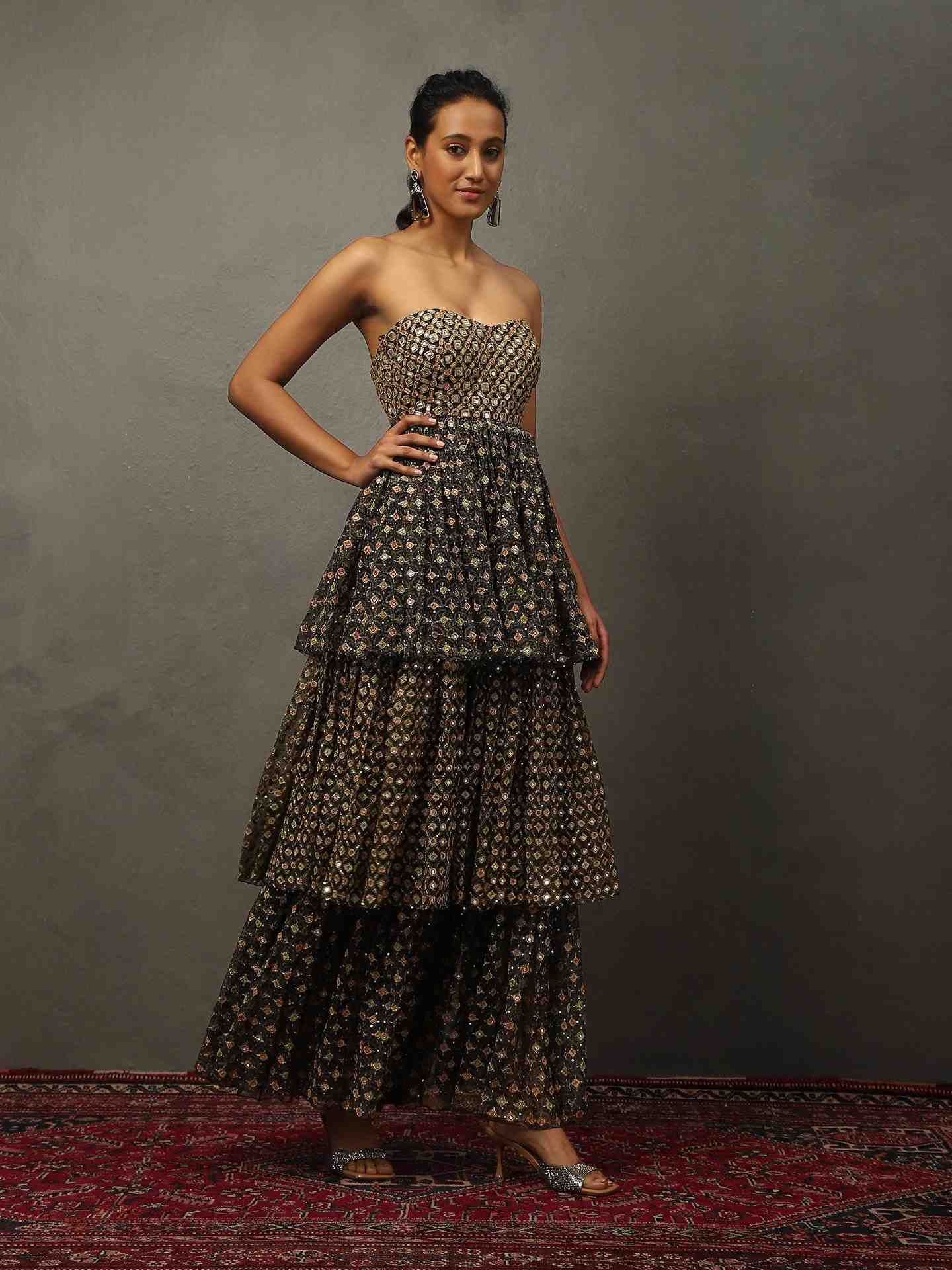 Black Bindiya Gown