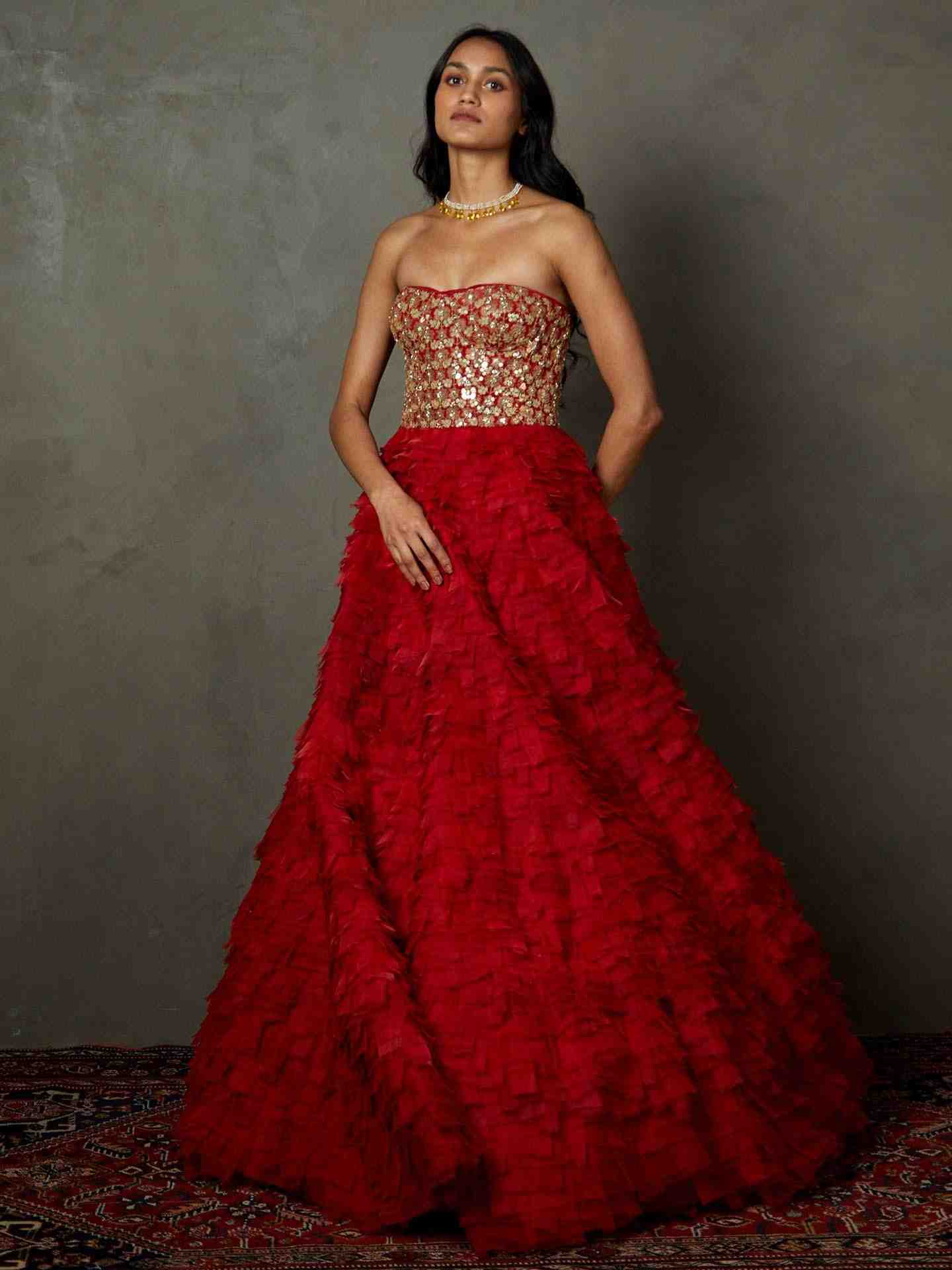 Scarlet Red Aria Gown