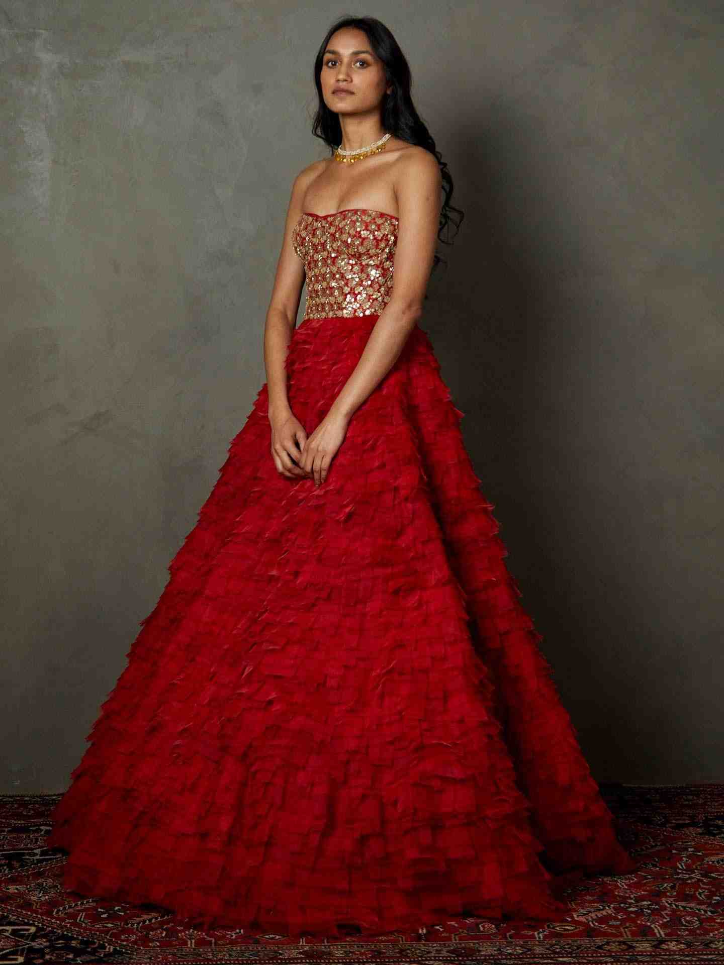 Scarlet Red Aria Gown