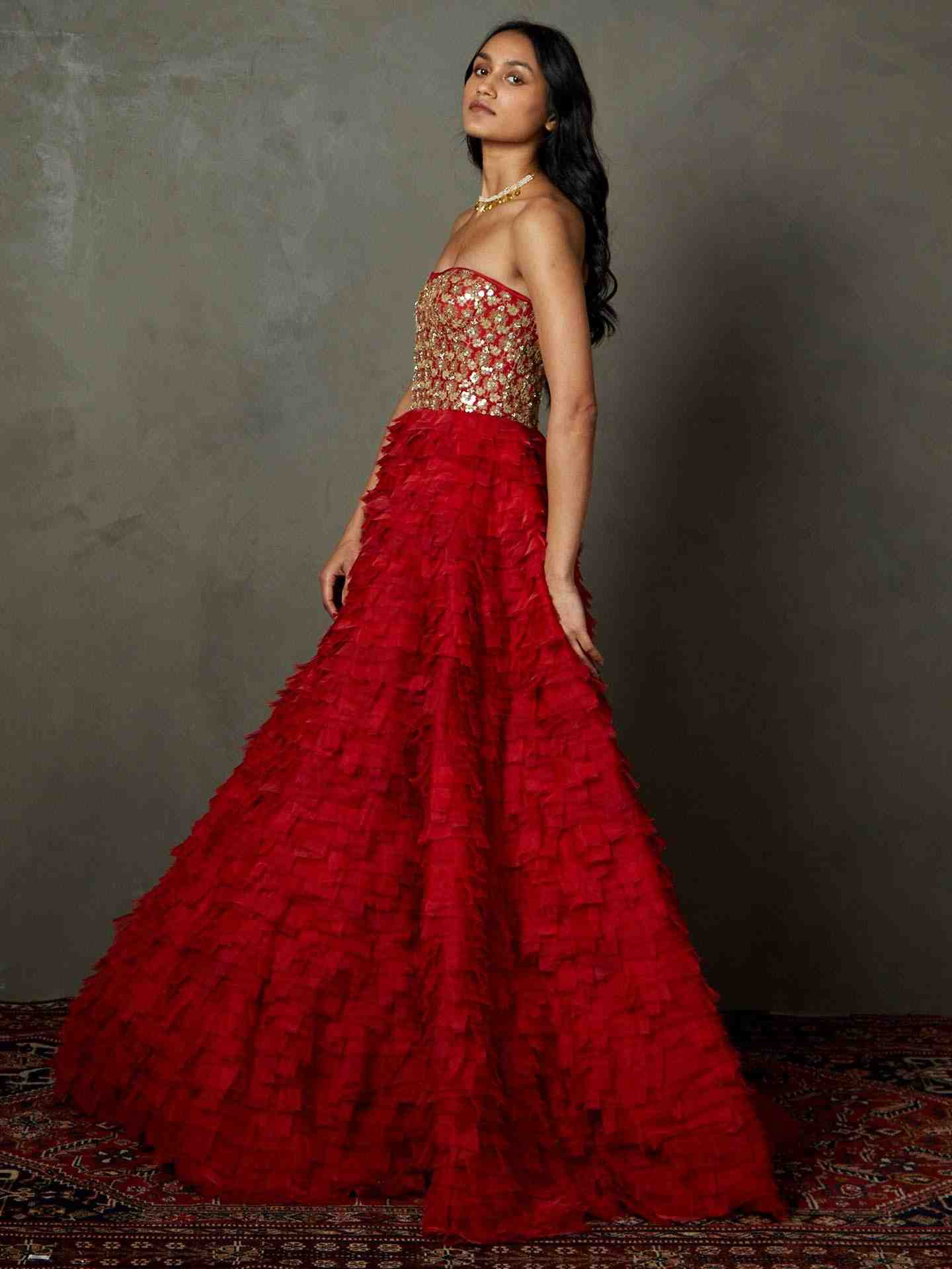 Scarlet Red Aria Gown