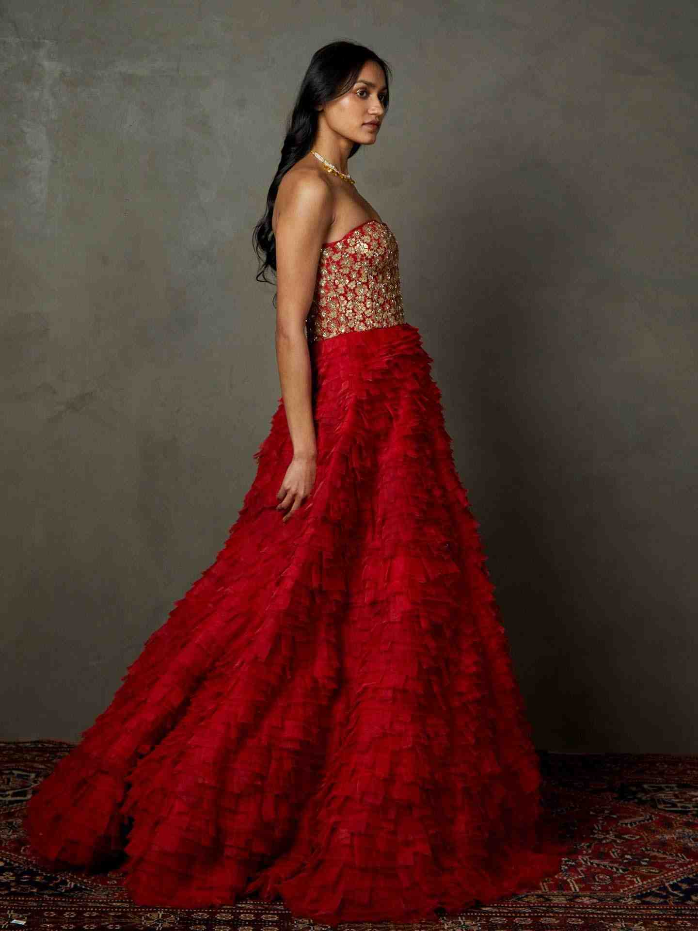 Scarlet Red Aria Gown