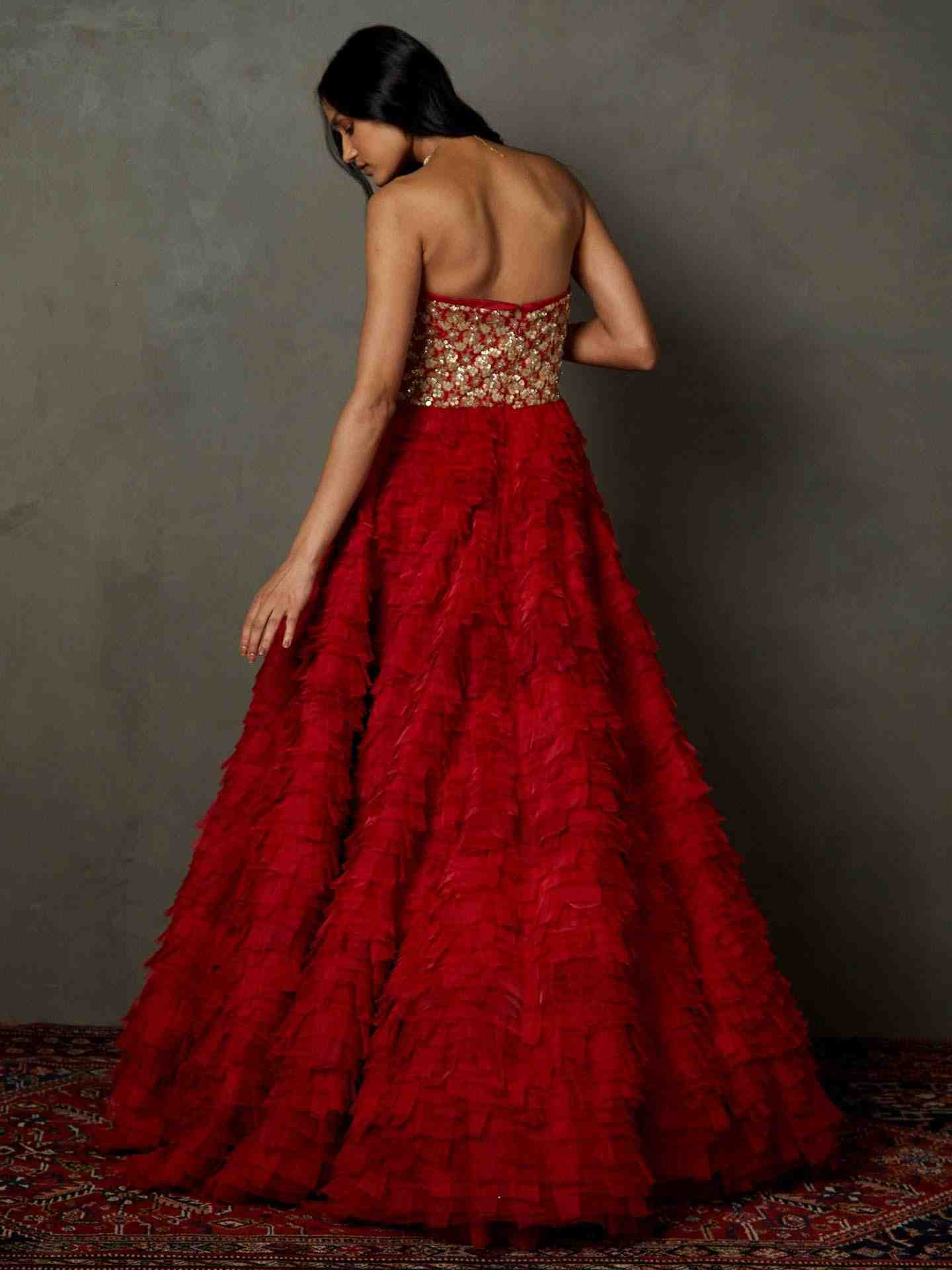 Scarlet Red Aria Gown