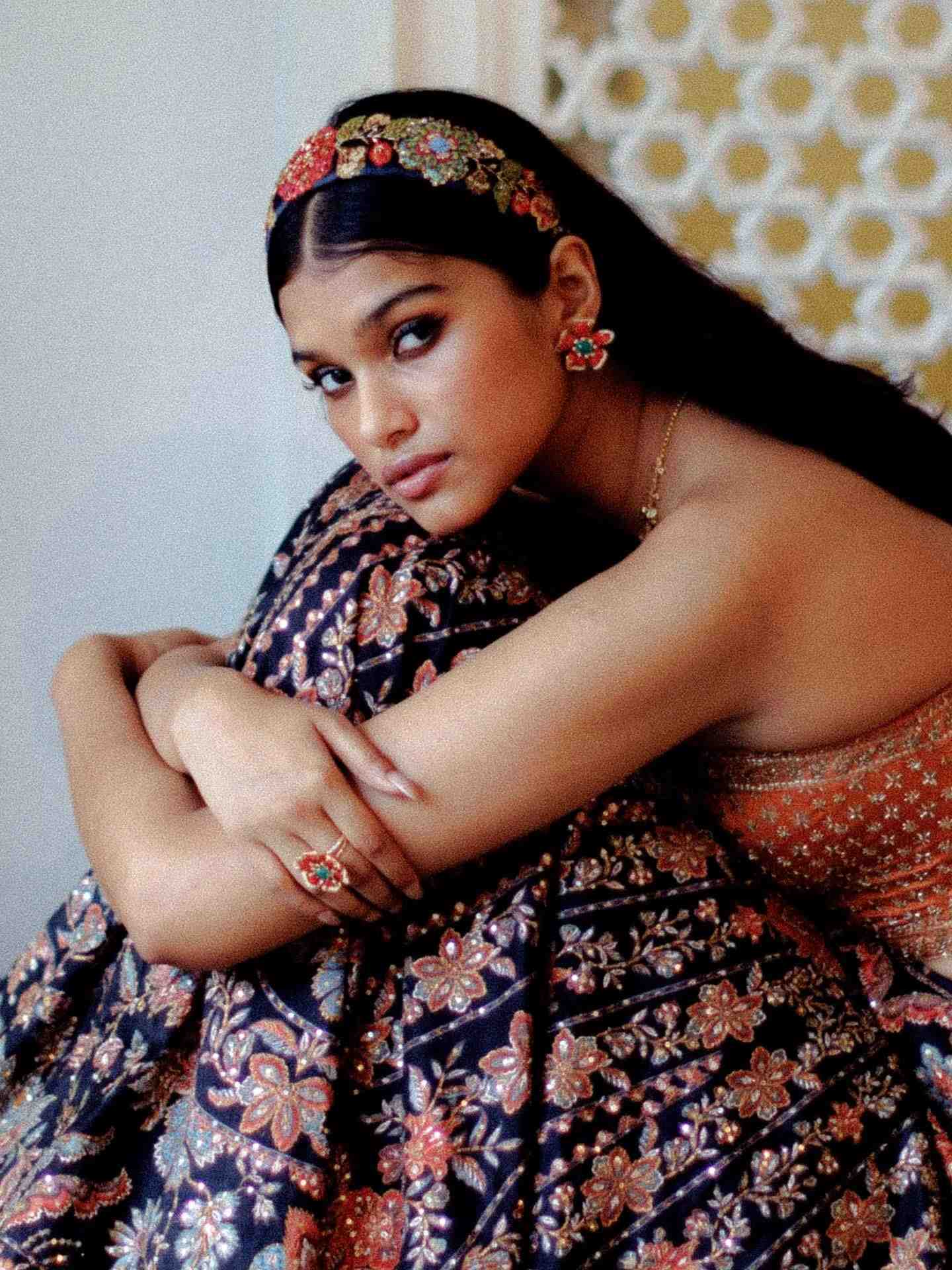 Black Wild Flower Headband