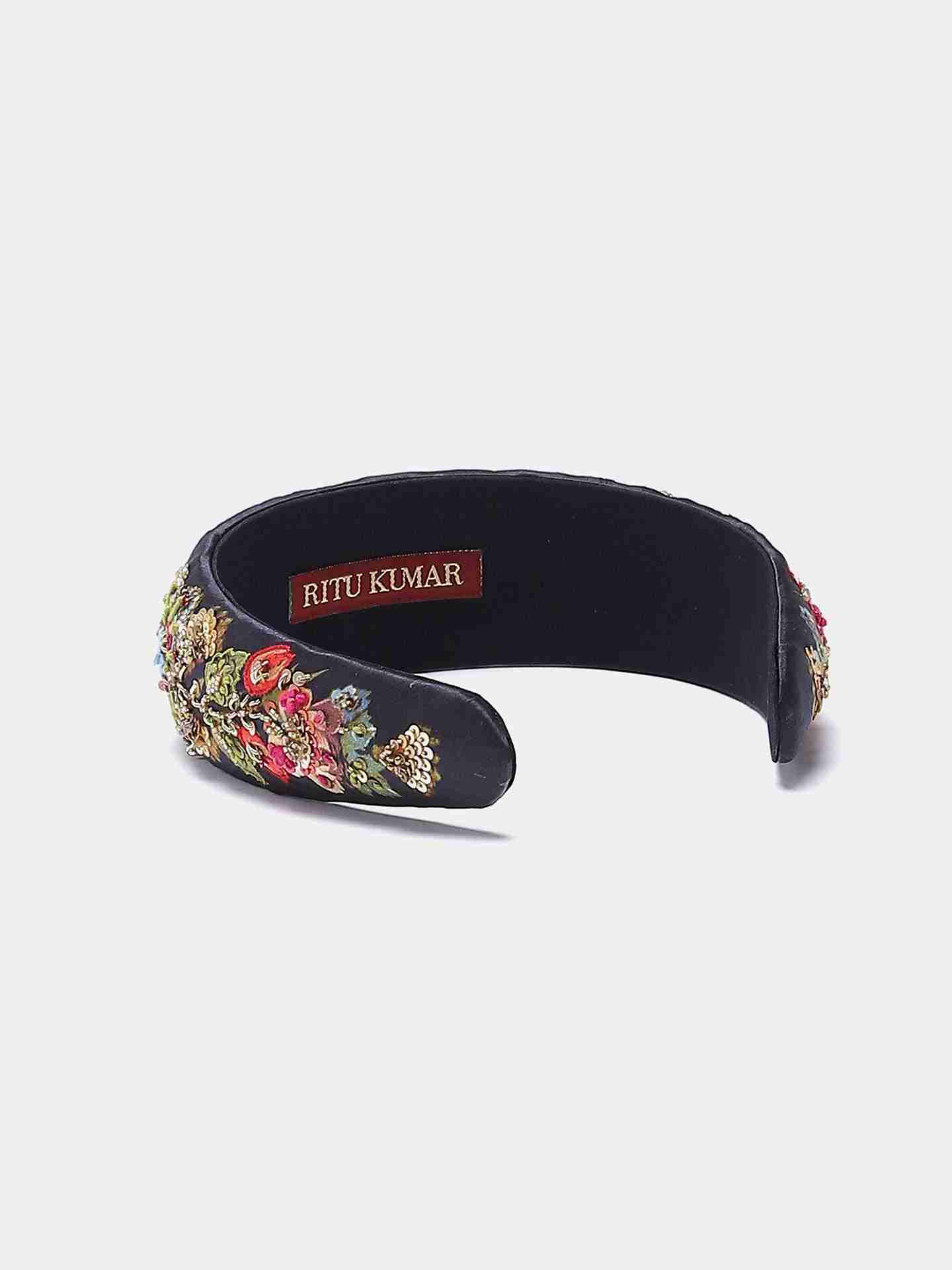 Black Wild Flower Headband