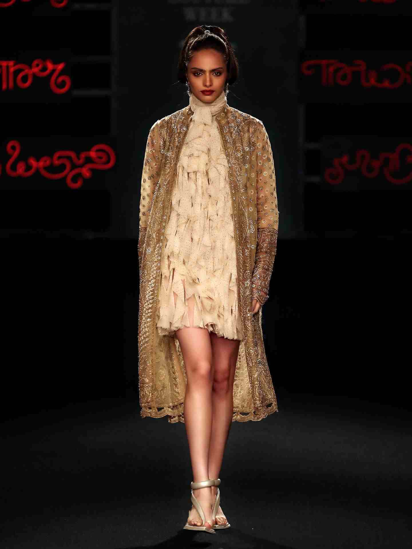 Beige Mehroz Jacket With Dress