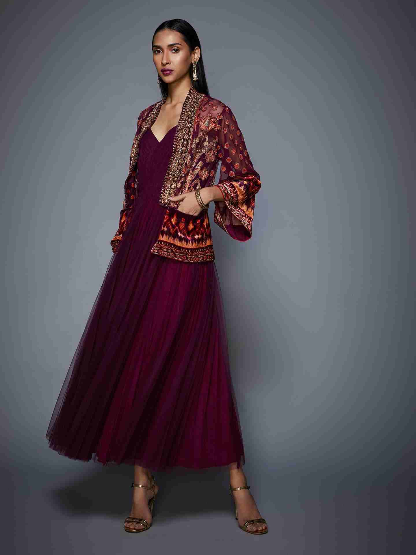 Prune Mohi Dress With Jacket
