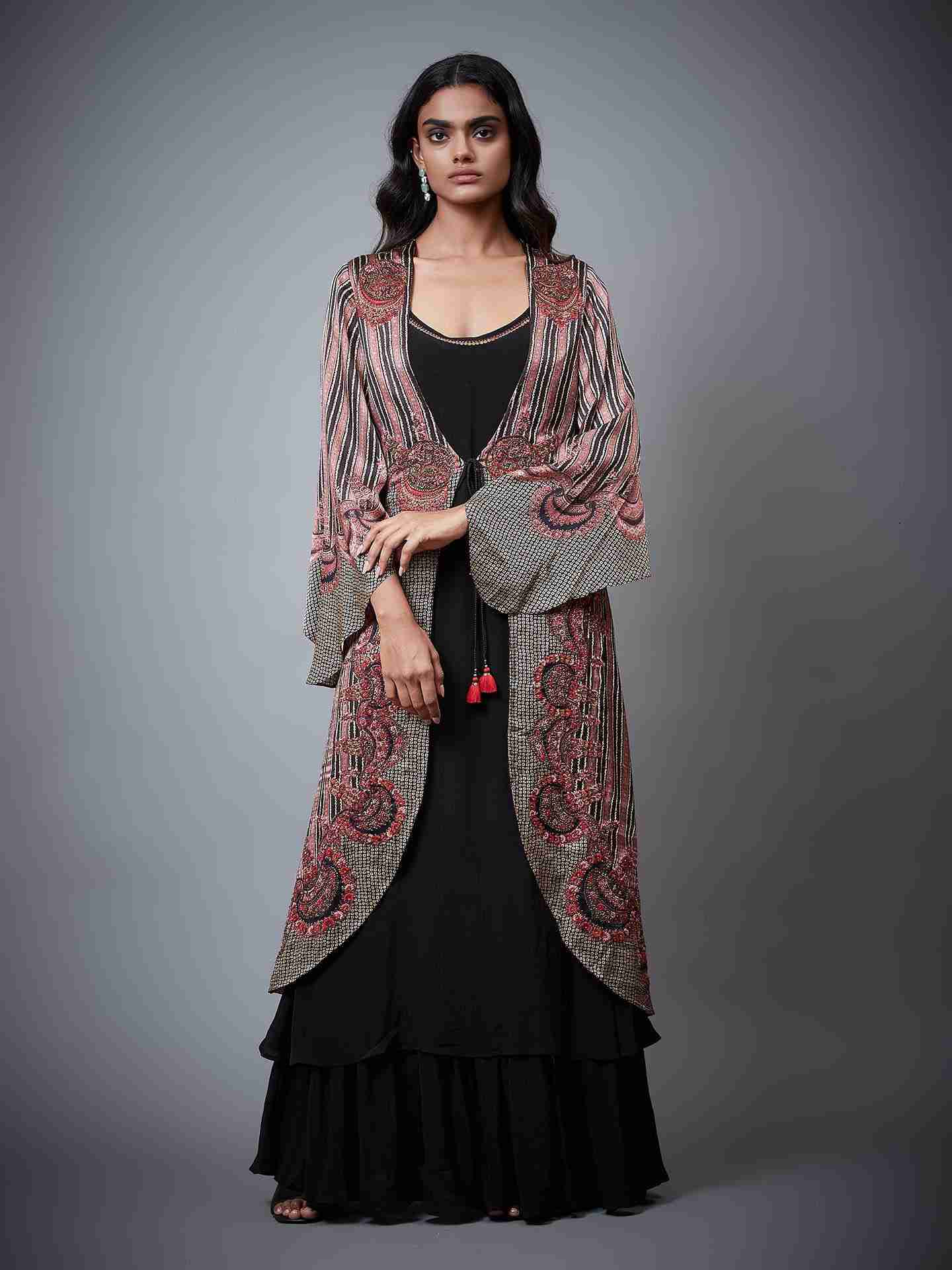 Old Rose & Black Malisha Dress