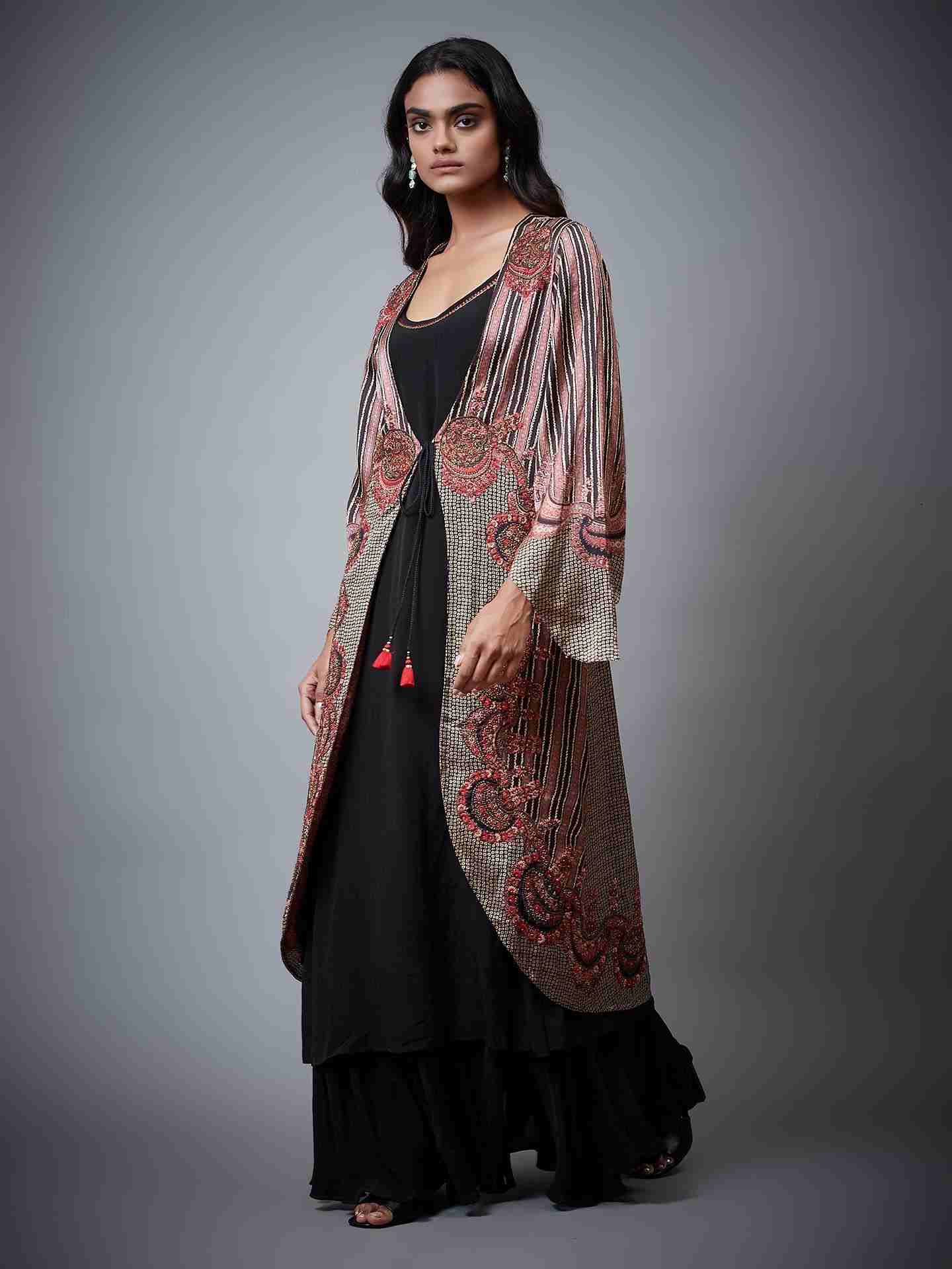 Old Rose & Black Malisha Dress
