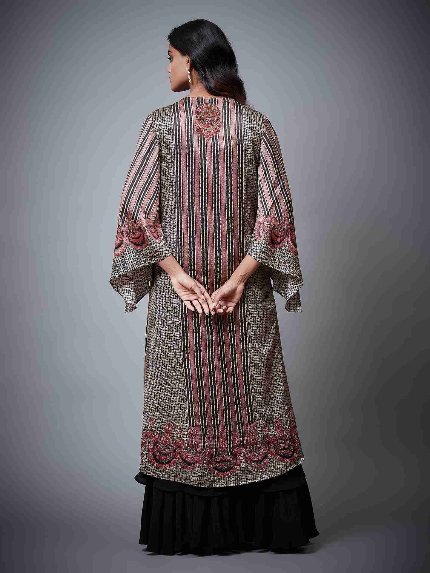 Old Rose & Black Malisha Dress