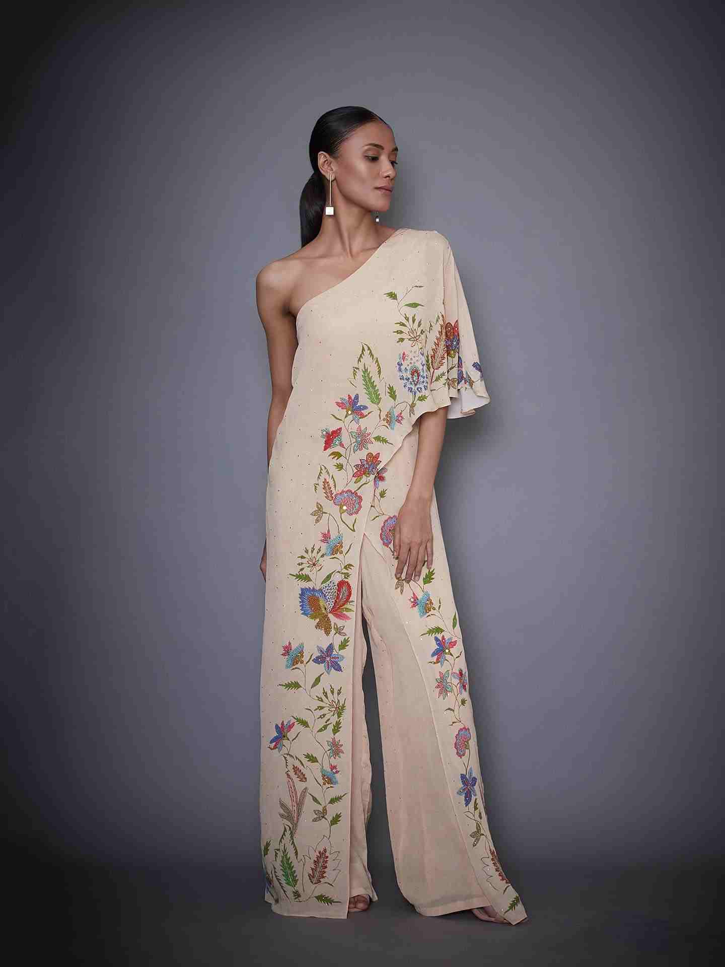 Light Beige & Multi Baroque Garden Jumpsuit