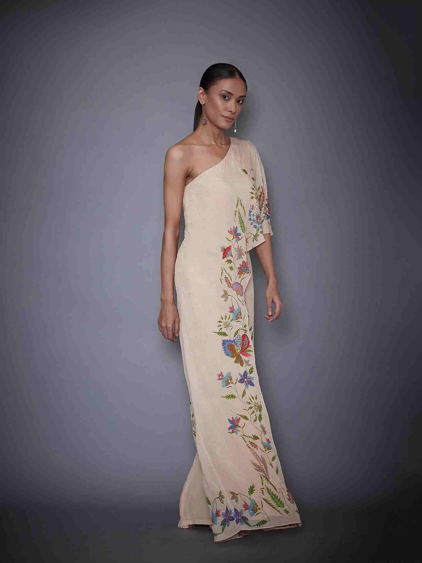 Light Beige & Multi Baroque Garden Jumpsuit