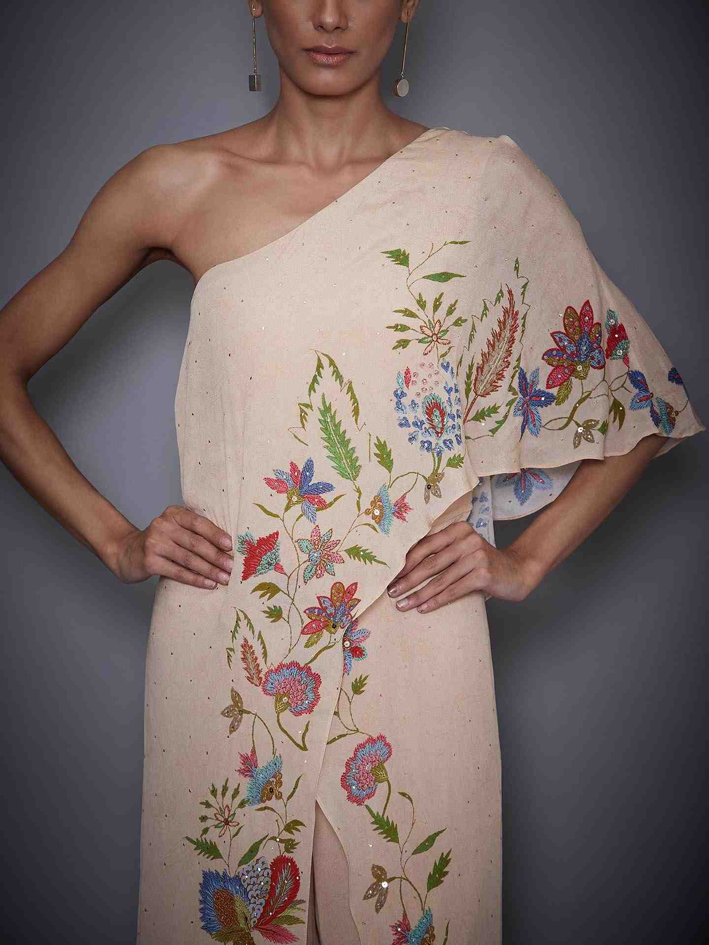 Light Beige & Multi Baroque Garden Jumpsuit