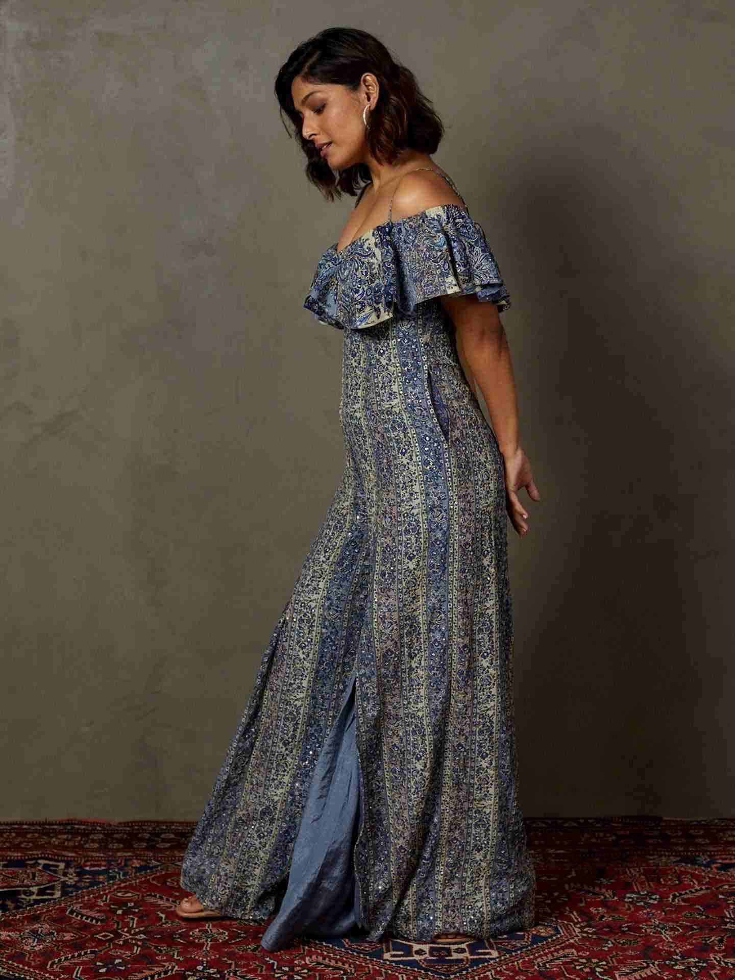 Prussian Blue Magnolia Jumpsuit